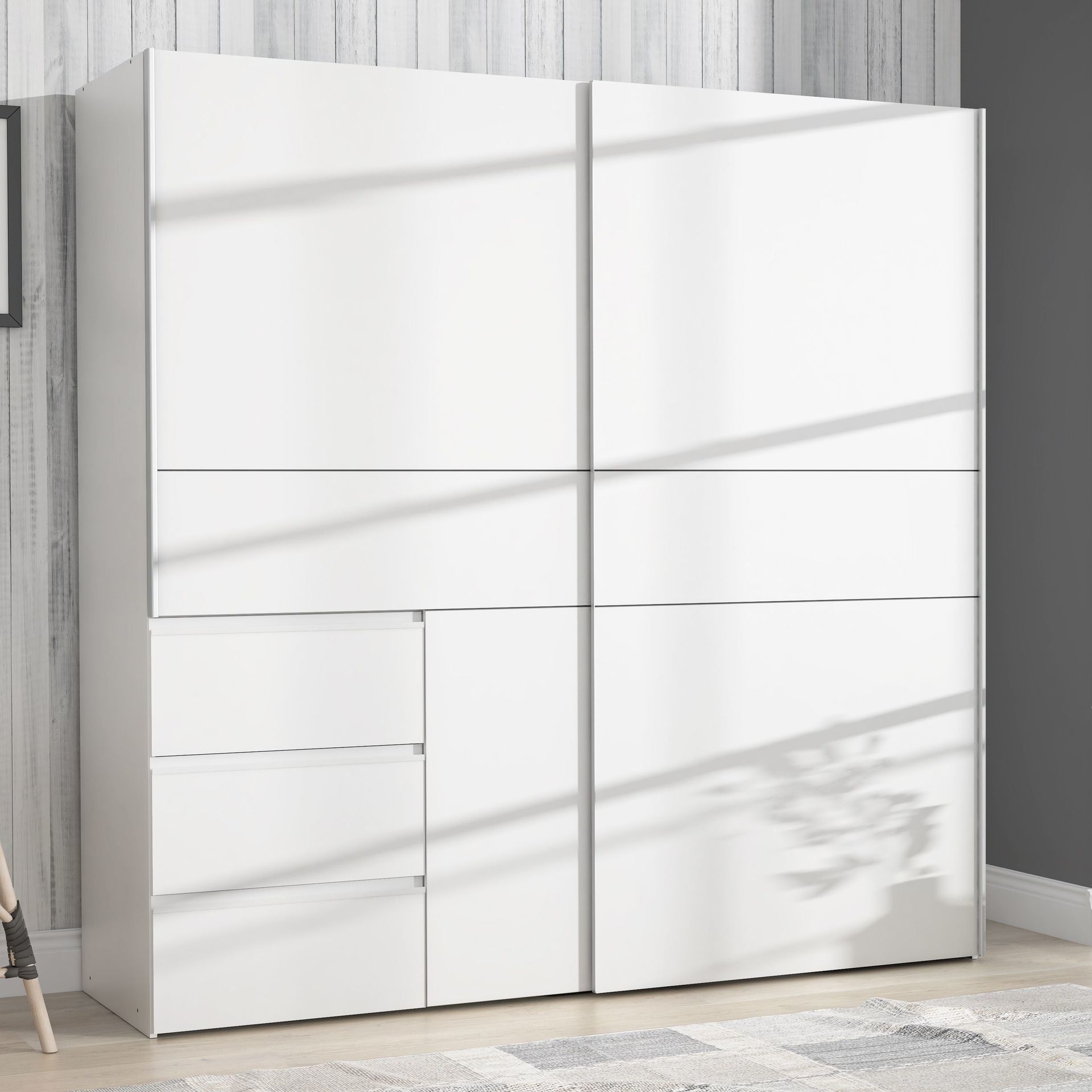 Schwebetürenschrank Riga Weiß 61.2*200.1*200.5 Schwebetürenschrank Riga Weiß 61.2*200.1*200.5
