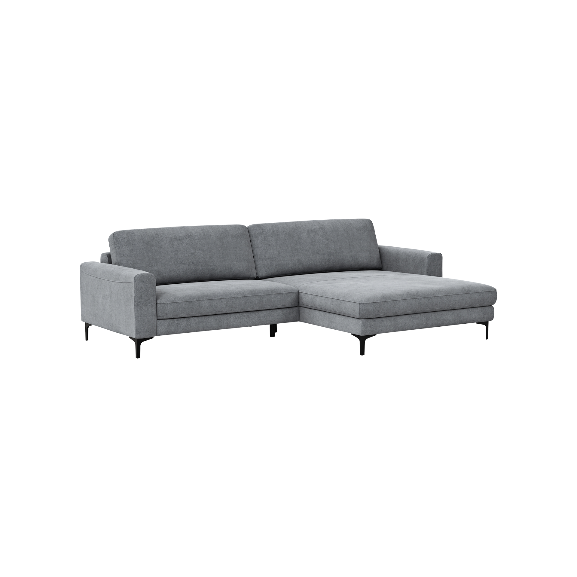 Global wohnen Ecksofa Oviedo Grau langer Schenkel rechts Global wohnen Ecksofa Oviedo Grau langer Schenkel rechts