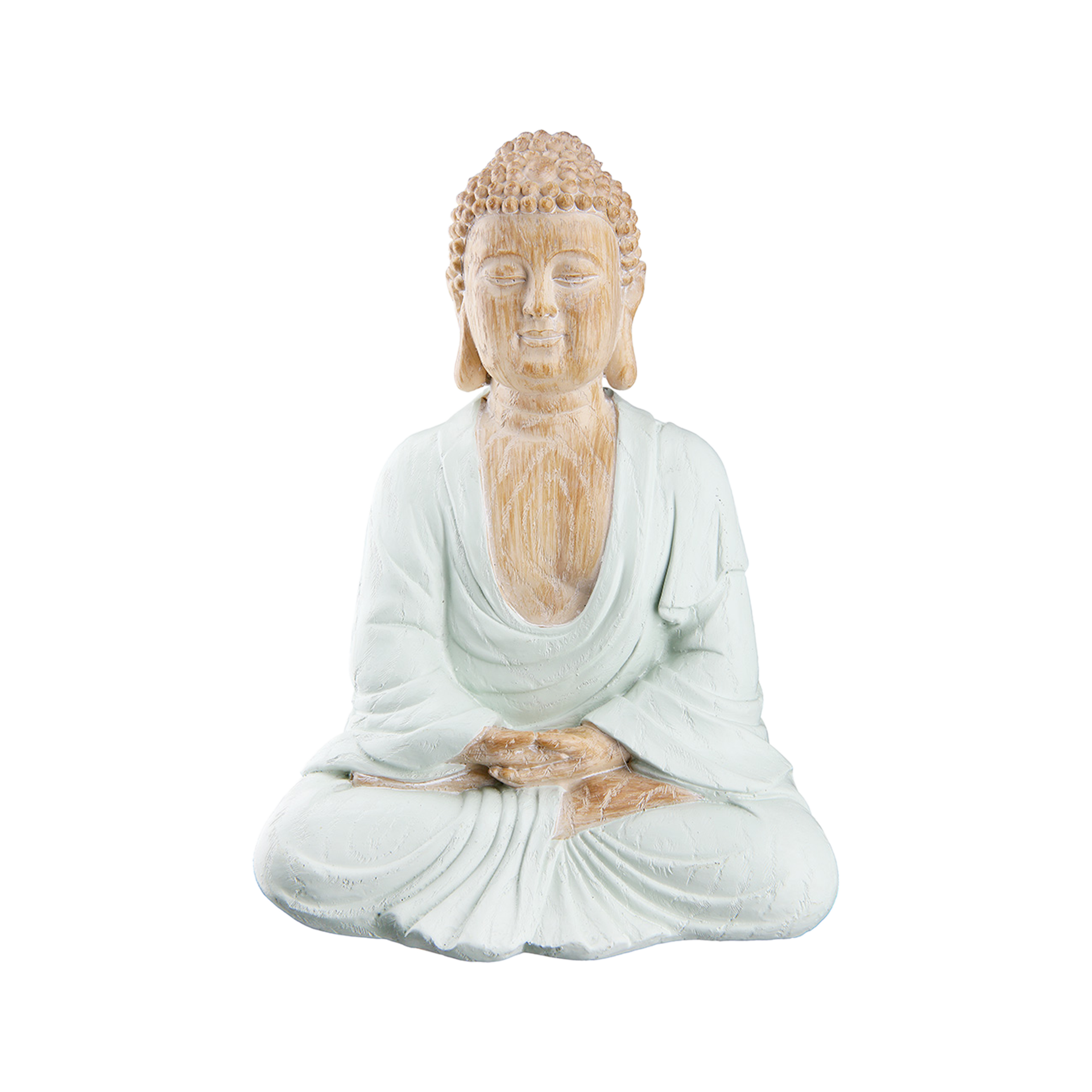 Dekofigur Meditation Hellgrün-Naturfarben Dekofigur Meditation Hellgrün-Naturfarben