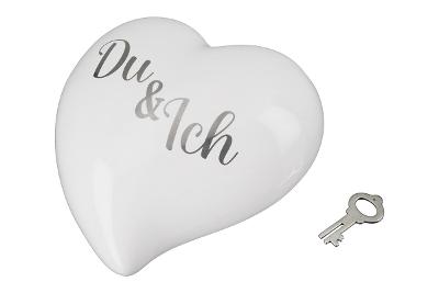 Dekoaufsteller Herz Weiß