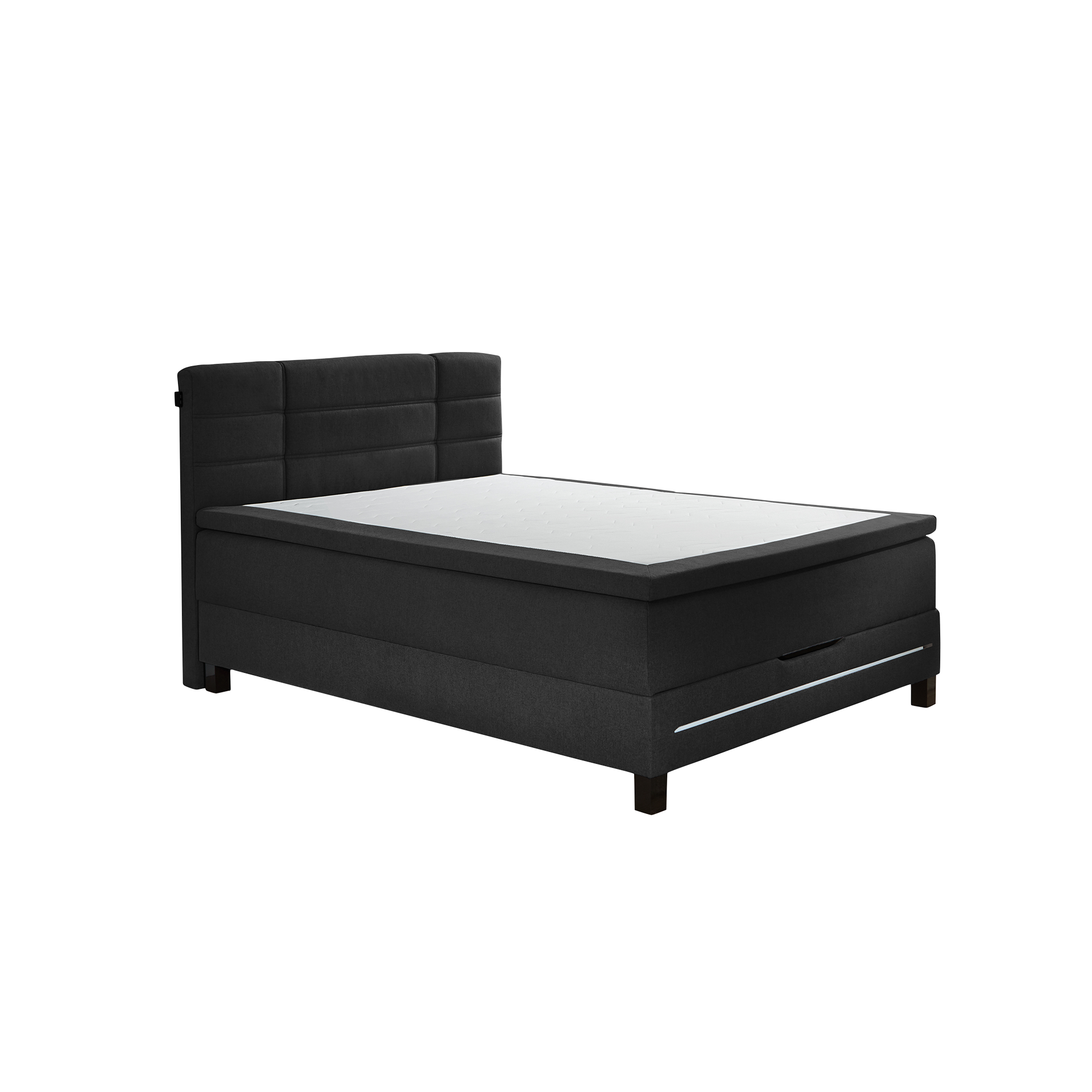 Boxspringbett Washington Anthrazit 140x200 cm