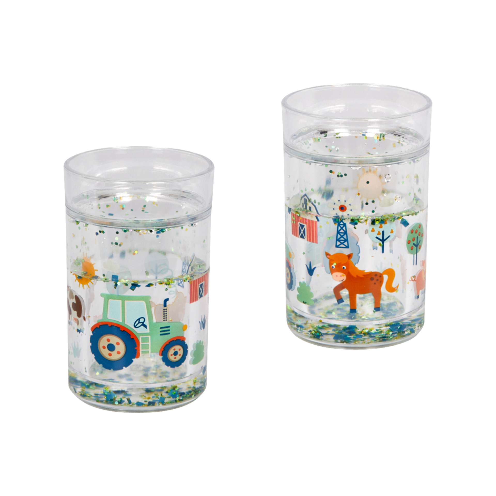 Kindergeschirr Glitzerbecher Traktor Mehrfarbig Kindergeschirr Glitzerbecher Traktor Mehrfarbig