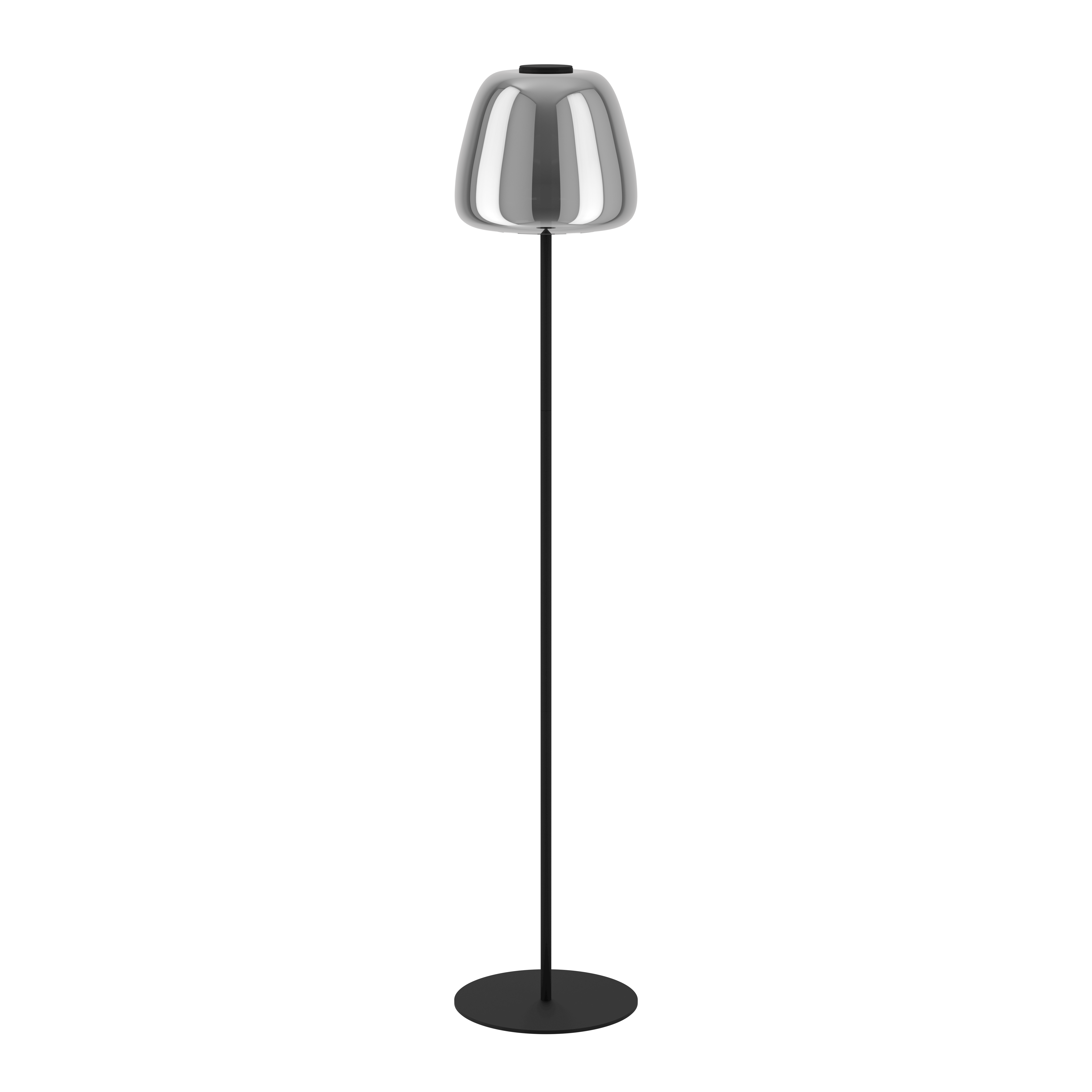 Stehleuchte ALFERO-Z Silber chromfarben Schwarz Stehleuchte ALFERO-Z Silber chromfarben Schwarz