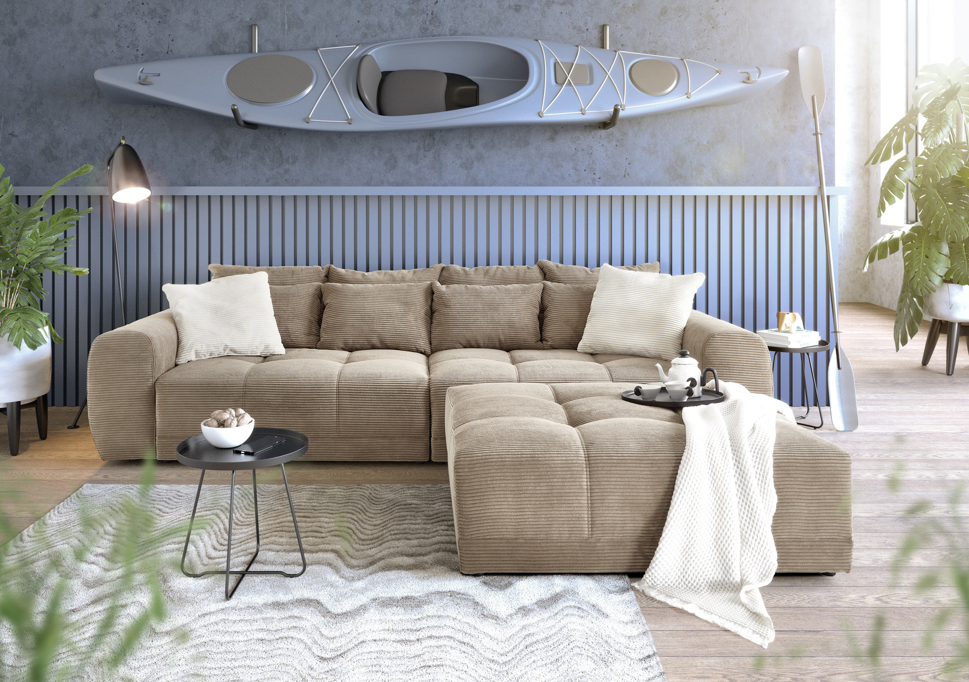 Bigsofa Janni Bezug Cord Braun Bigsofa Janni Bezug Cord Braun