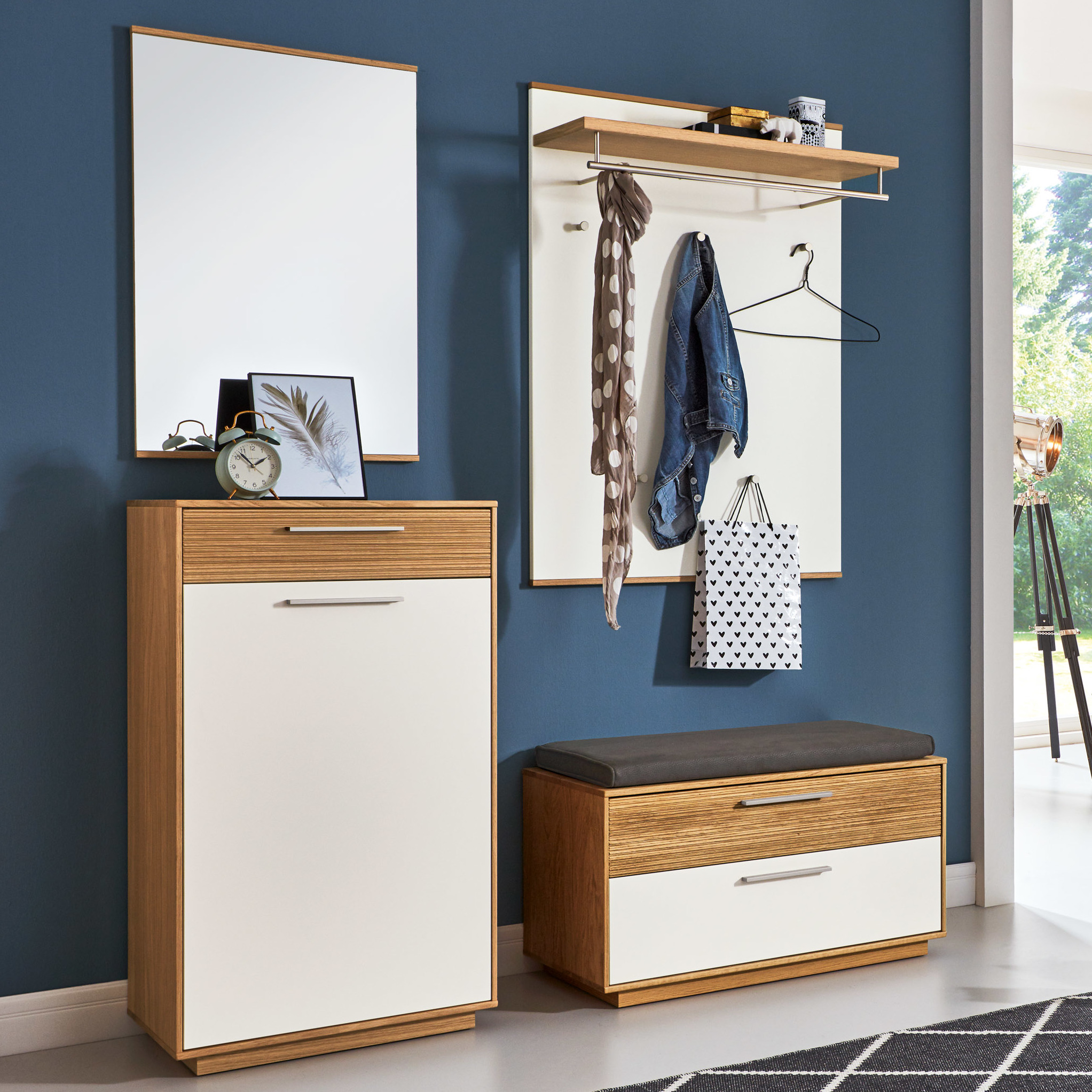 Collection H Garderoben-Set Lobo 4-teilig Weiß Collection H Garderoben-Set Lobo 4-teilig Weiß