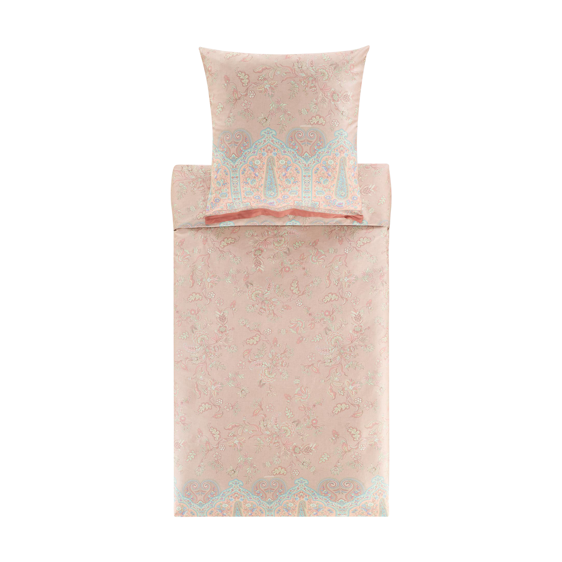 Satin Bettwäsche Indian Roses 41 Karamell 135x200cm