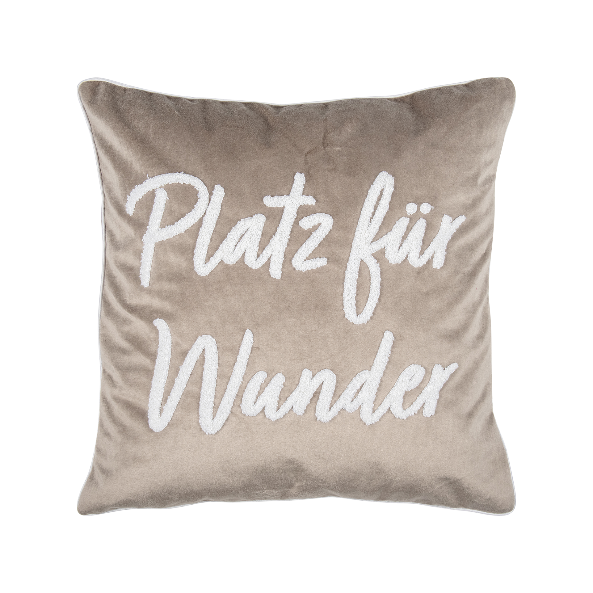 Kissenhülle Letters Taupe 45x45cm