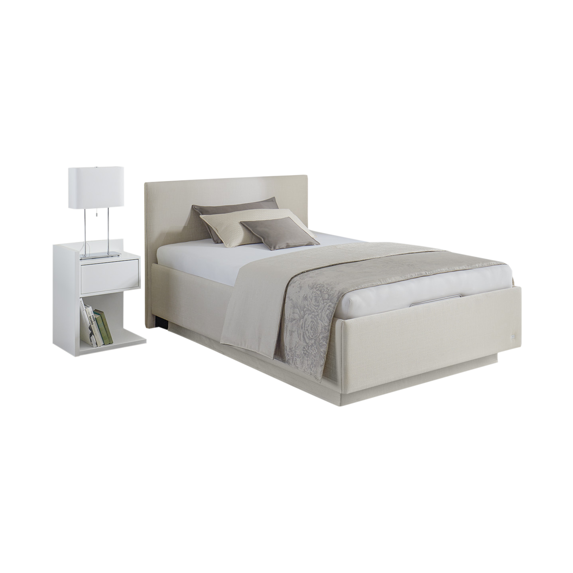 Ruf Polsterbett Composium Beige 7028 120x200 cmH2 - mittelfest, bis ca. 80 kg