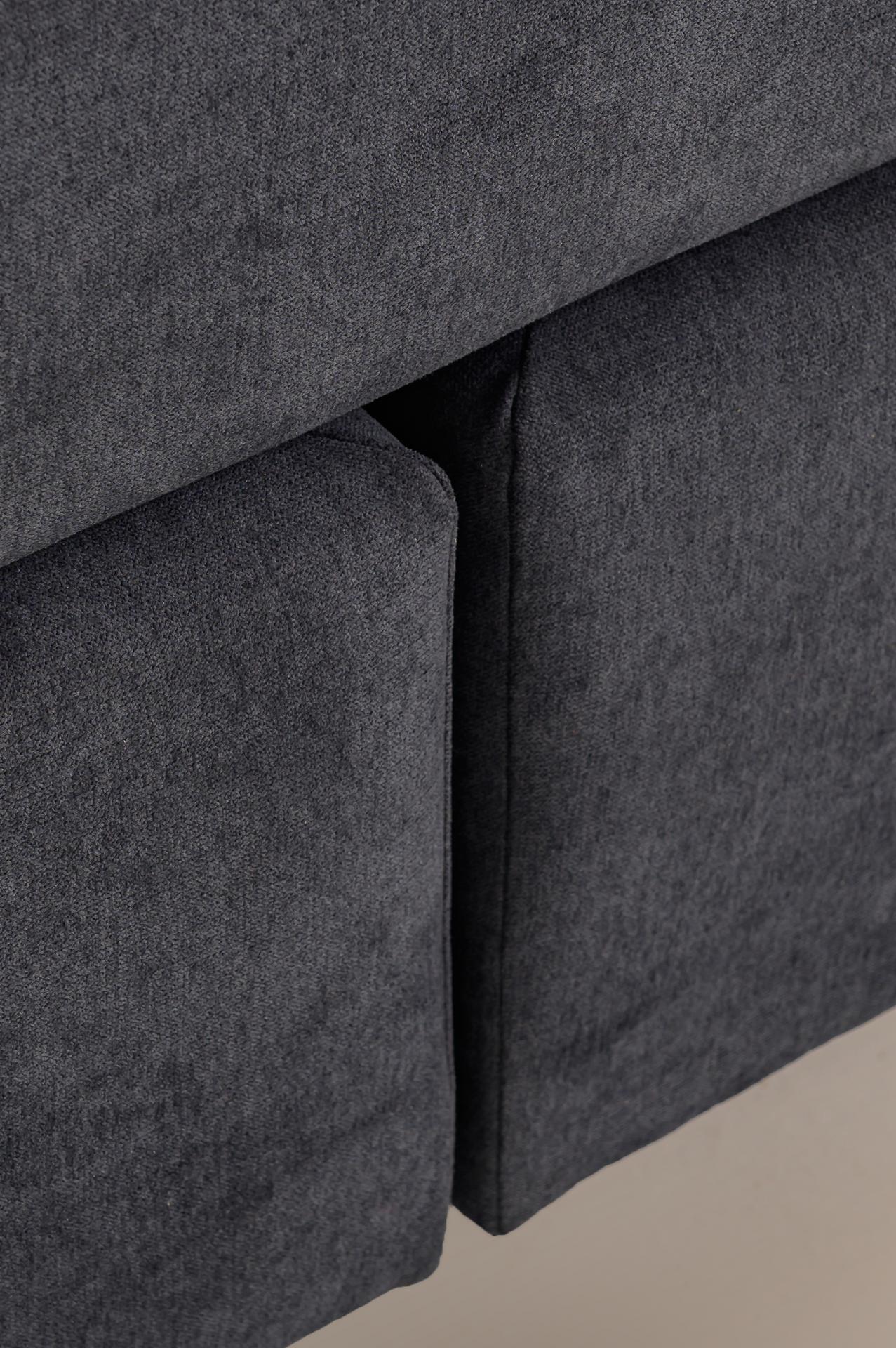 Boxspringbett Jenny Fuß Dark Black Bezug Grey Blue 180x200 cm Taschenfederkern inklusive Kaltschaum-Topper Boxspringbett Jenny Fuß Dark Black Bezug Grey Blue 180x200 cm Taschenfederkern inklusive Kaltschaum-Topper