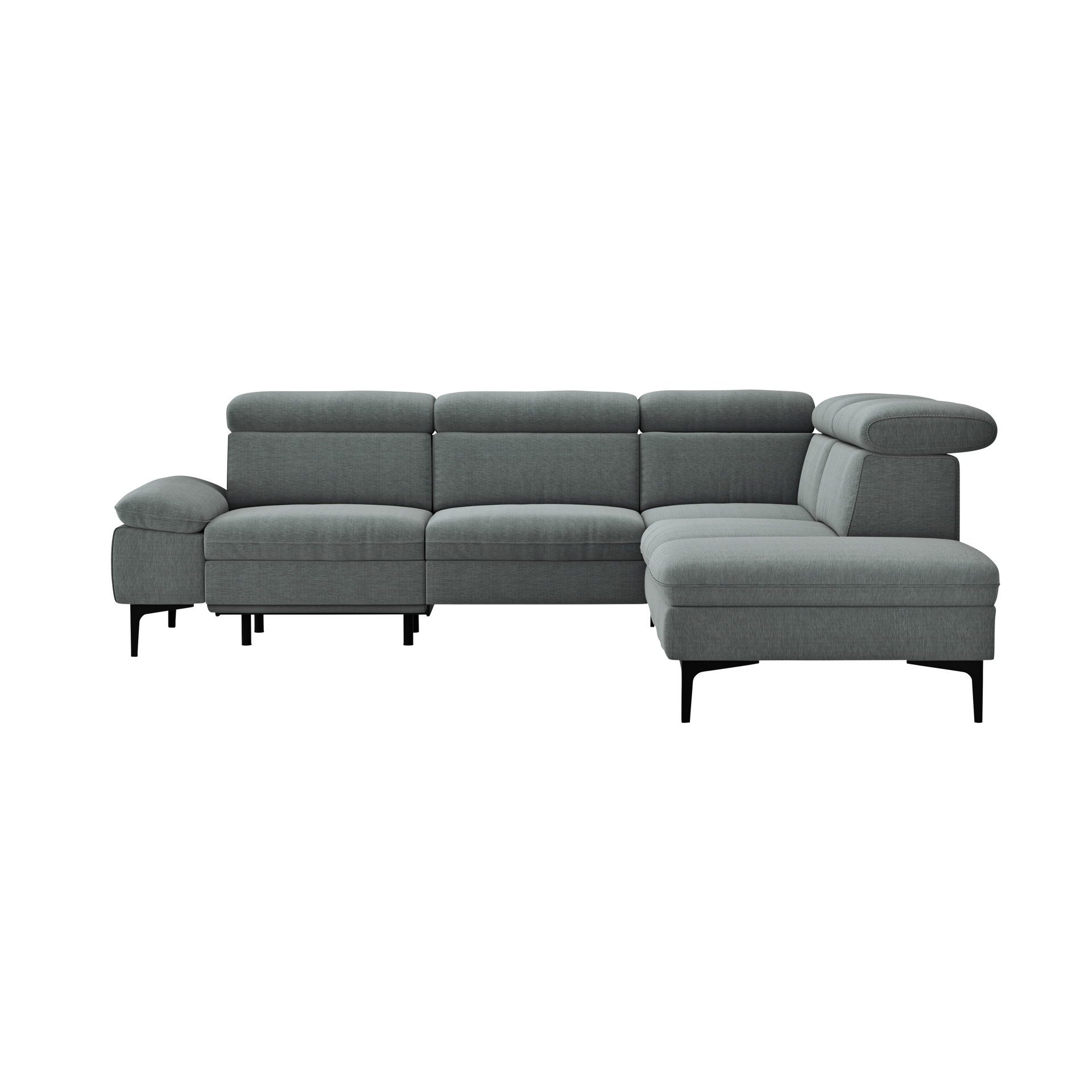 Global wohnen Ecksofa Felipa Plumb Rücken echt, Kopfteilverstellung, Relaxfunktion motorisch, Armlehne verstellbar Global wohnen Ecksofa Felipa Plumb Rücken echt, Kopfteilverstellung, Relaxfunktion motorisch, Armlehne verstellbar