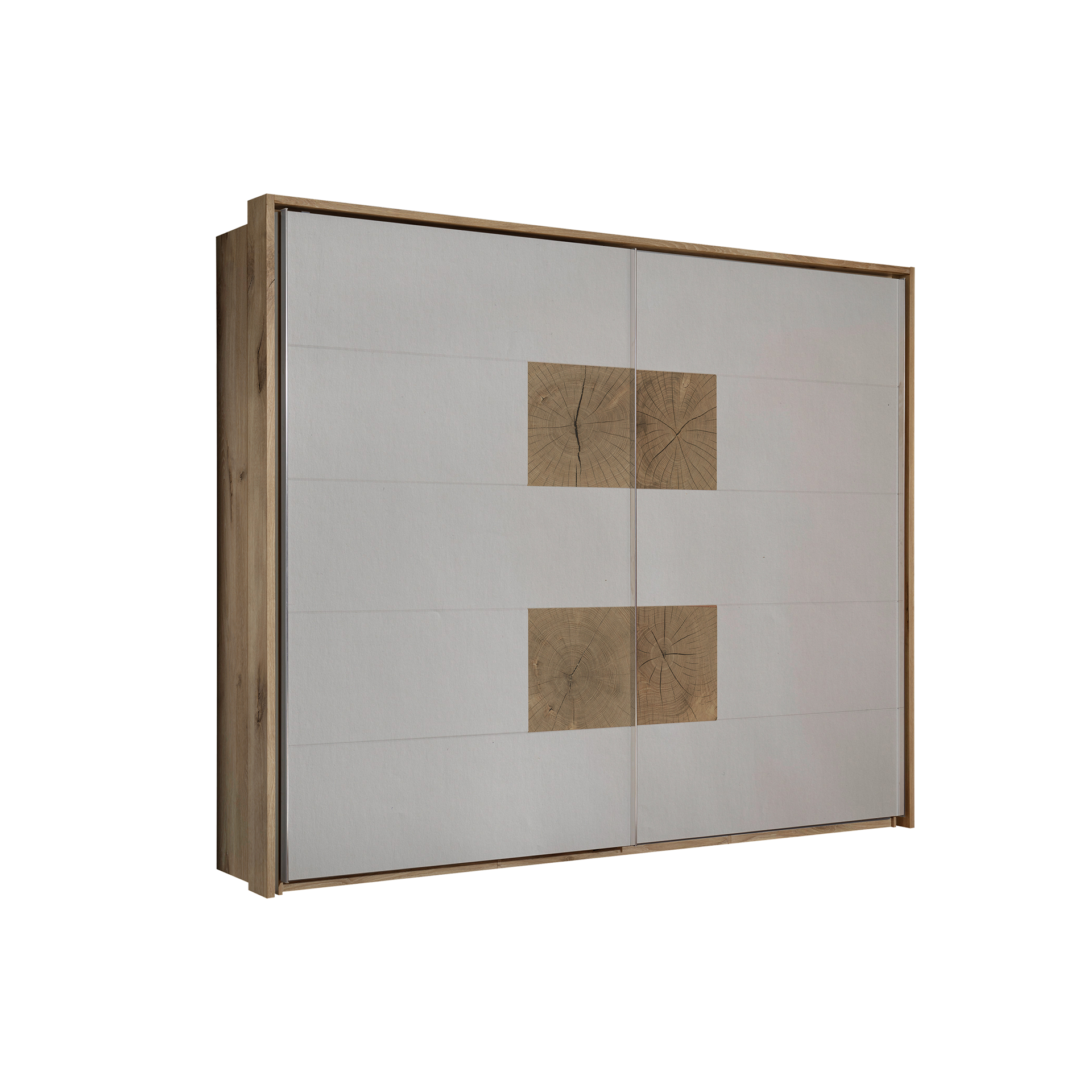 Novofurn Schwebetürenschrank Salerno 2-türig Holzfarben 60*270*225.5