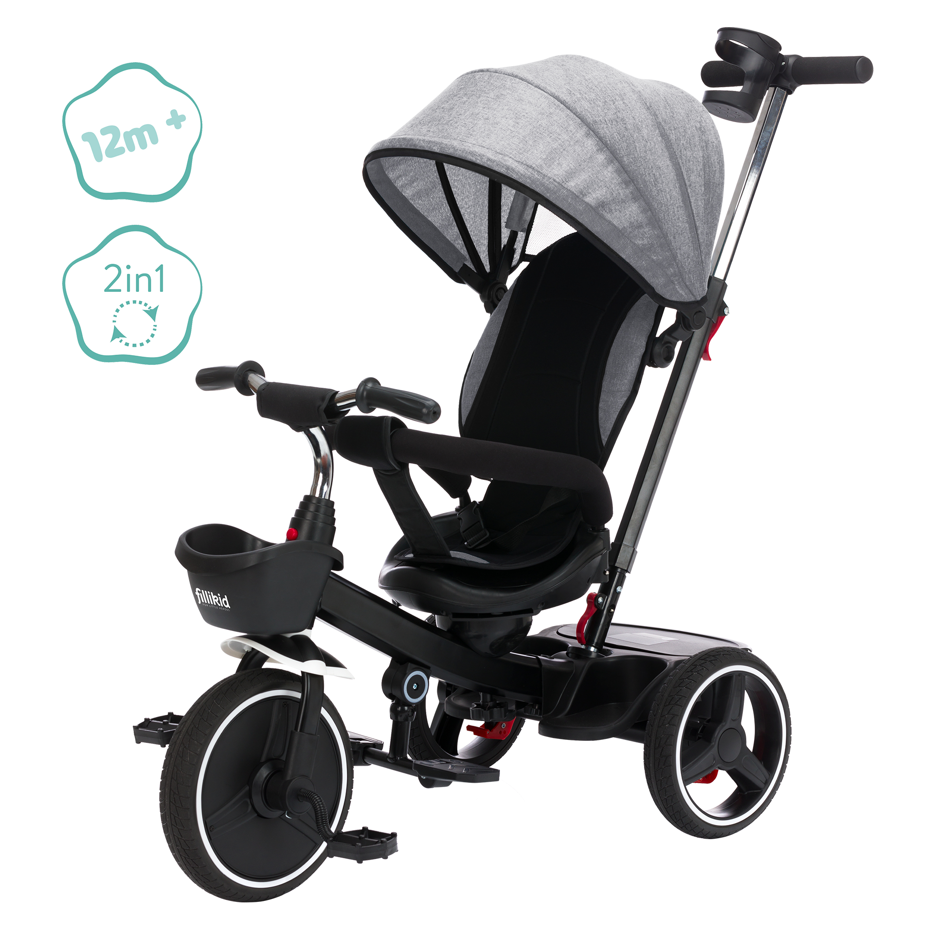 Dreirad NIKI 360 Grau Dreirad NIKI 360 Grau