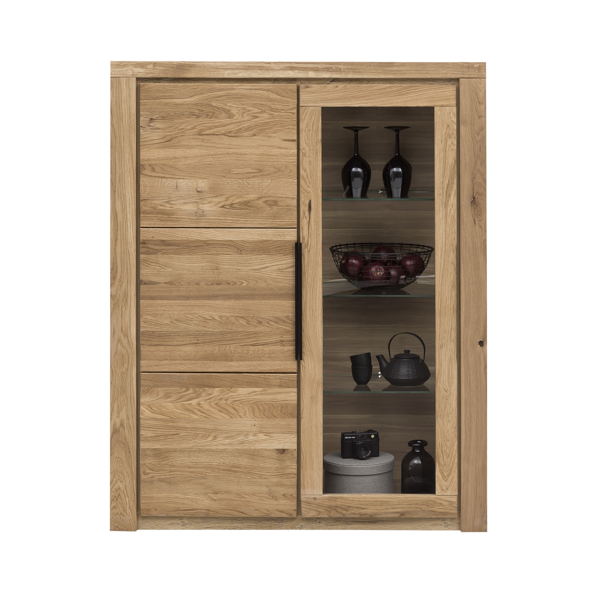Novofurn Vitrine Eltia Eichefarben