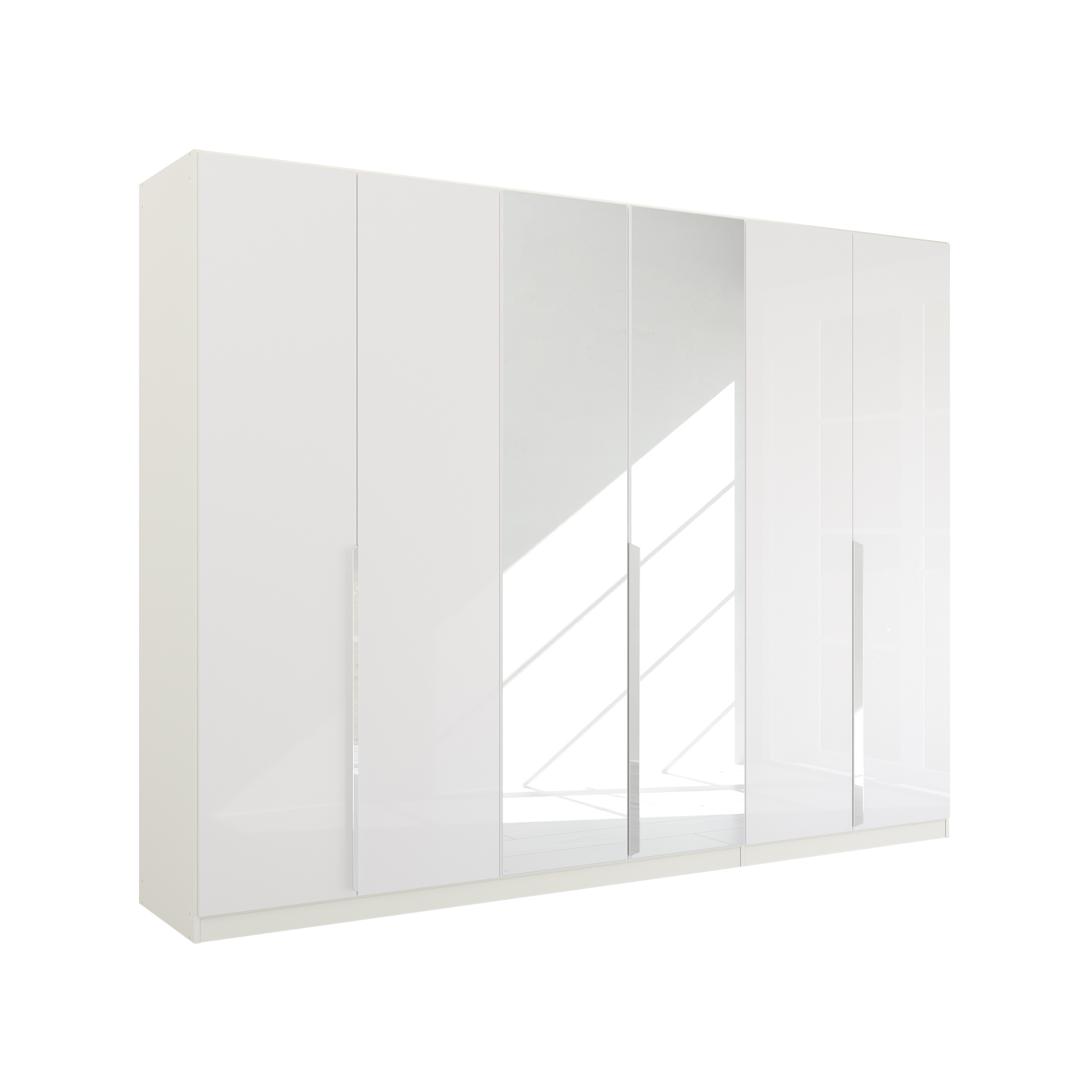 Drehtürenschrank Glam 6-türig Weiß 54*271*210 Drehtürenschrank Glam 6-türig Weiß 54*271*210