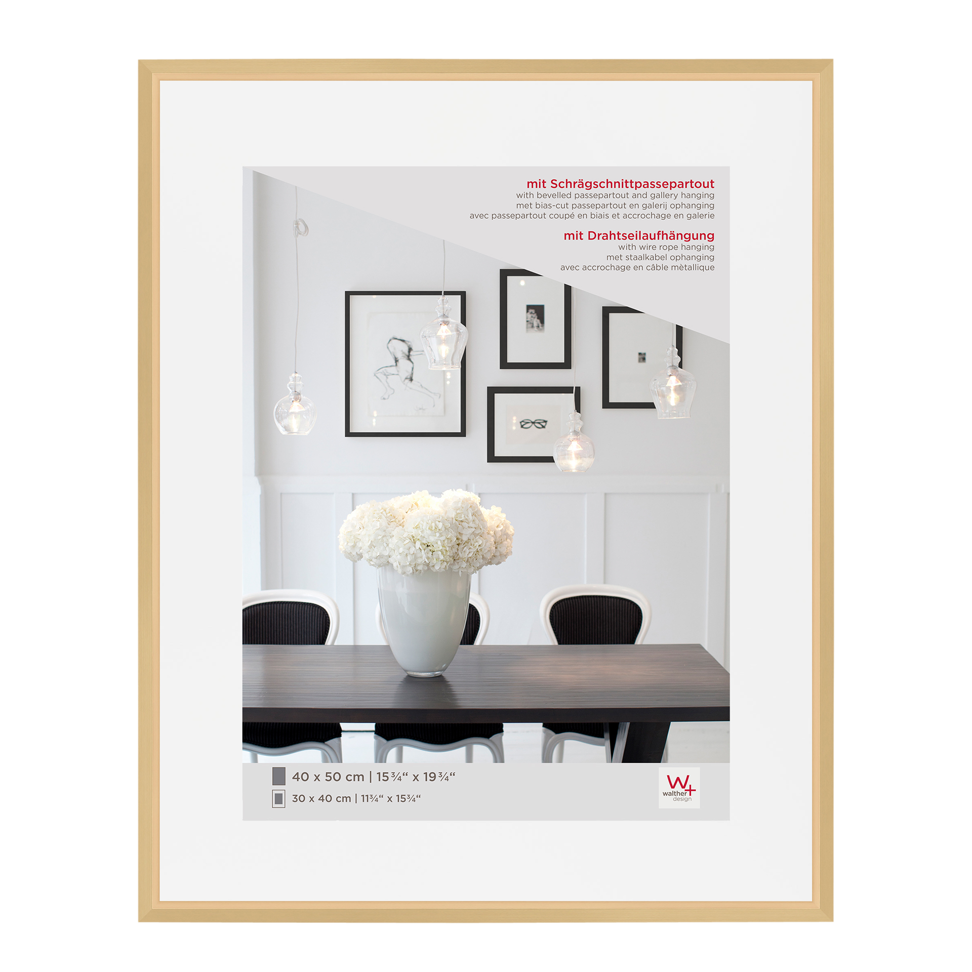 Bilderrahmen Steel Style gold Bilderrahmen Steel Style gold