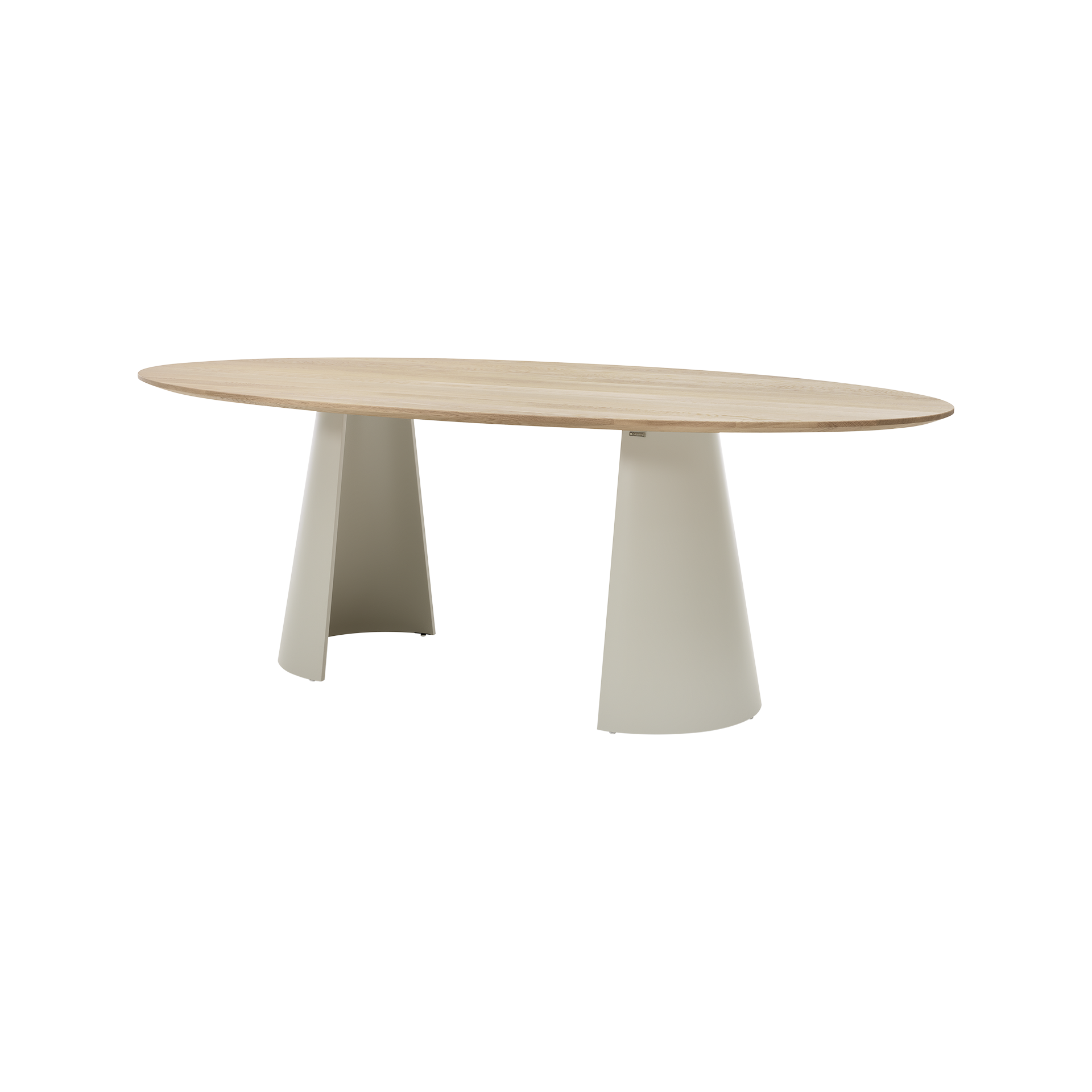 Musterring Esstisch JustB! Platte Eiche massiv satin gebeizt matt lackiert Gestell Lack seidengrau 220*115*76 Musterring Esstisch JustB! Platte Eiche massiv satin gebeizt matt lackiert Gestell Lack seidengrau 220*115*76