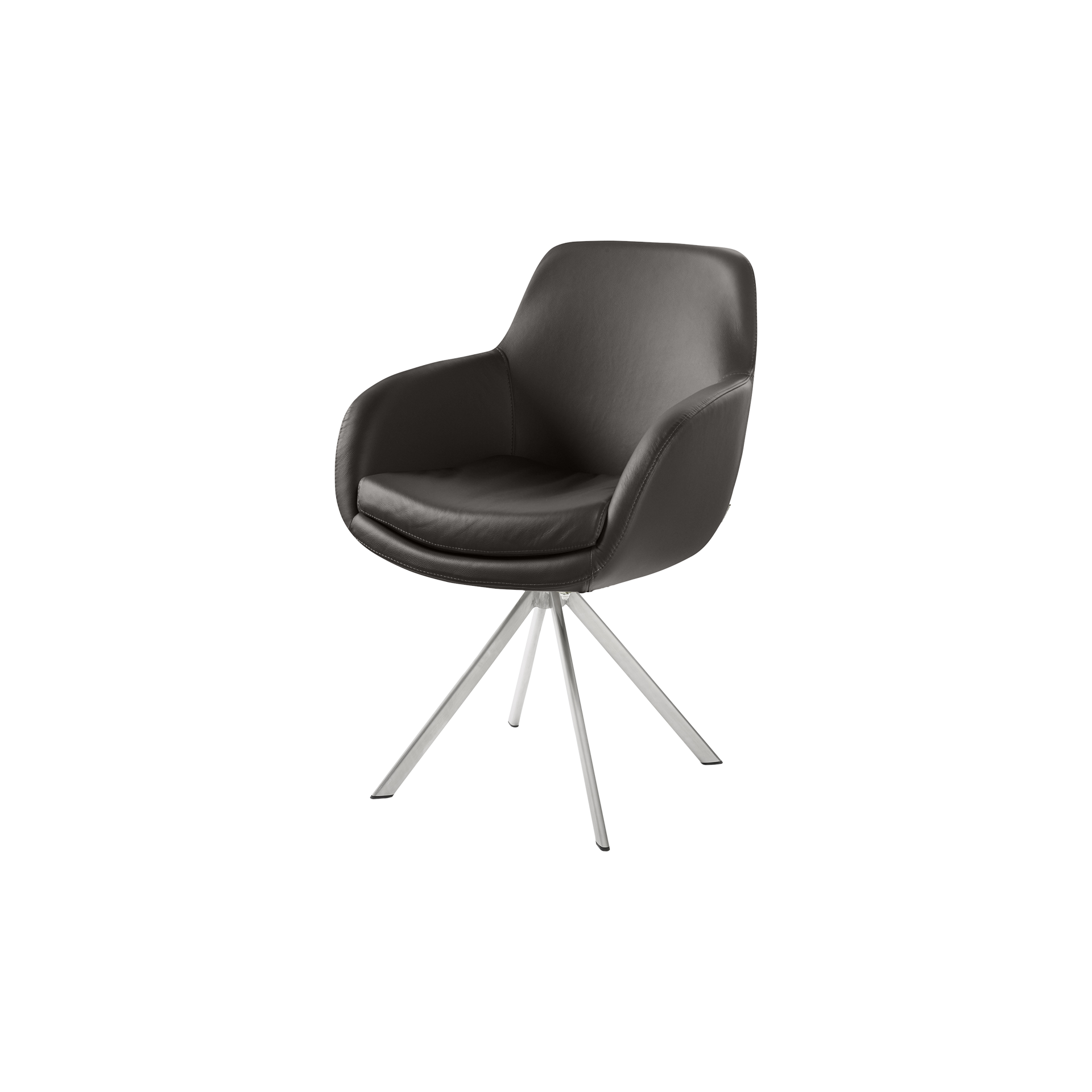 Musterring Armlehnstuhl Tavia Bezug Florenz dunkelbraun Gestell Silber Musterring Armlehnstuhl Tavia Bezug Florenz dunkelbraun Gestell Silber