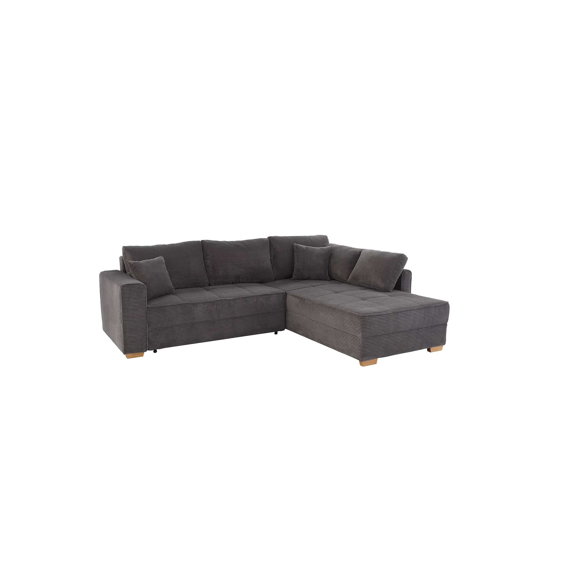 Ecksofa Jamell Anthrazit Ottomane beidseitig montierbar, einmalig Ecksofa Jamell Anthrazit Ottomane beidseitig montierbar, einmalig