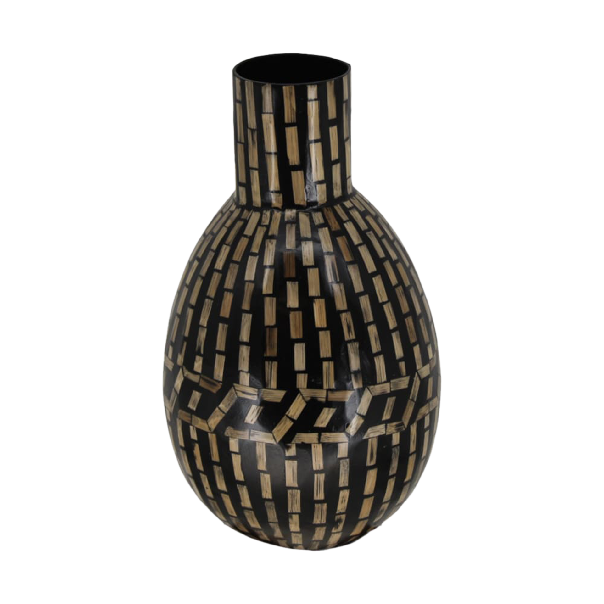 Vase Bambus Schwarz-Weiß Vase Bambus Schwarz-Weiß