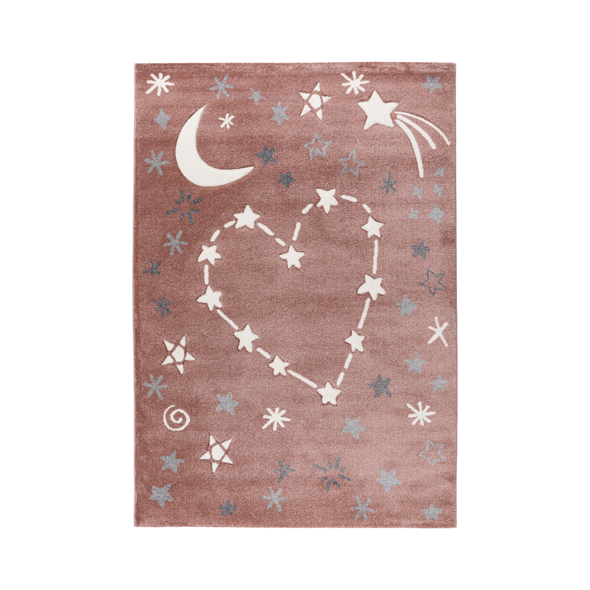 Kinderteppich Happy 120x170 Pink Herz Kinderteppich Happy 120x170 Pink Herz