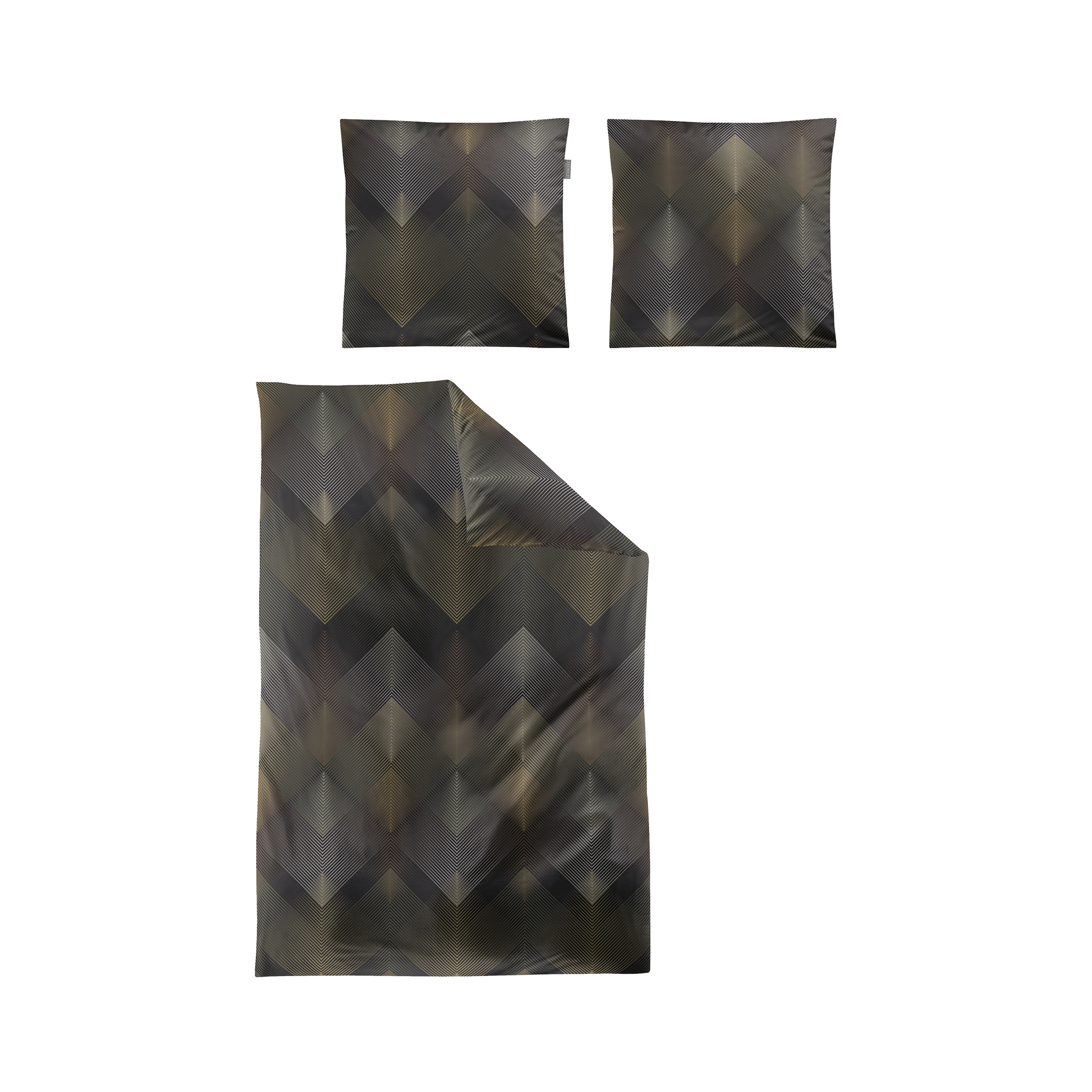 Satin Bettwäsche Wave Grau 135x200cm Satin Bettwäsche Wave Grau 135x200cm