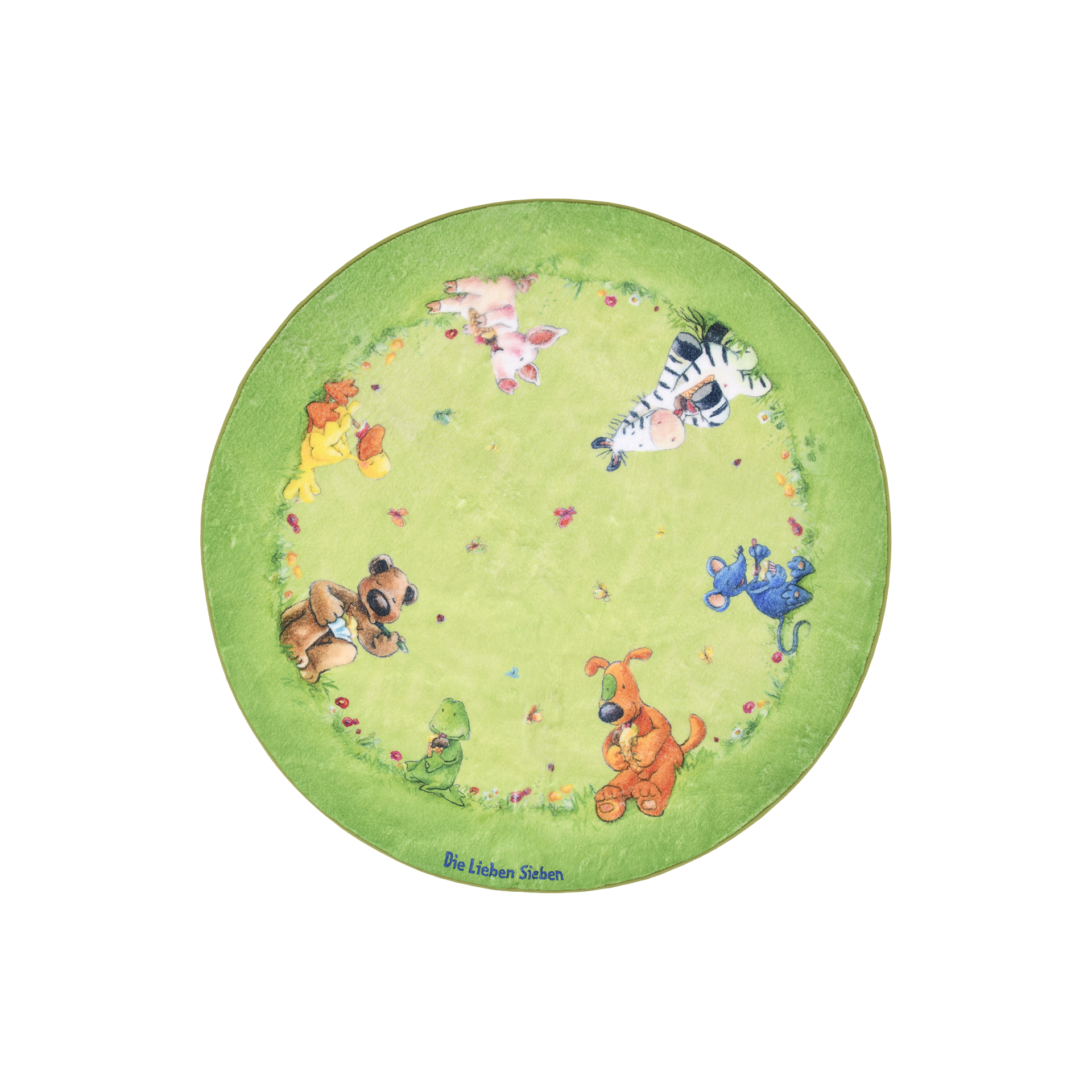 Kinderteppich Die Lieben Sieben 100x100 Grün Kinderteppich Die Lieben Sieben 100x100 Grün