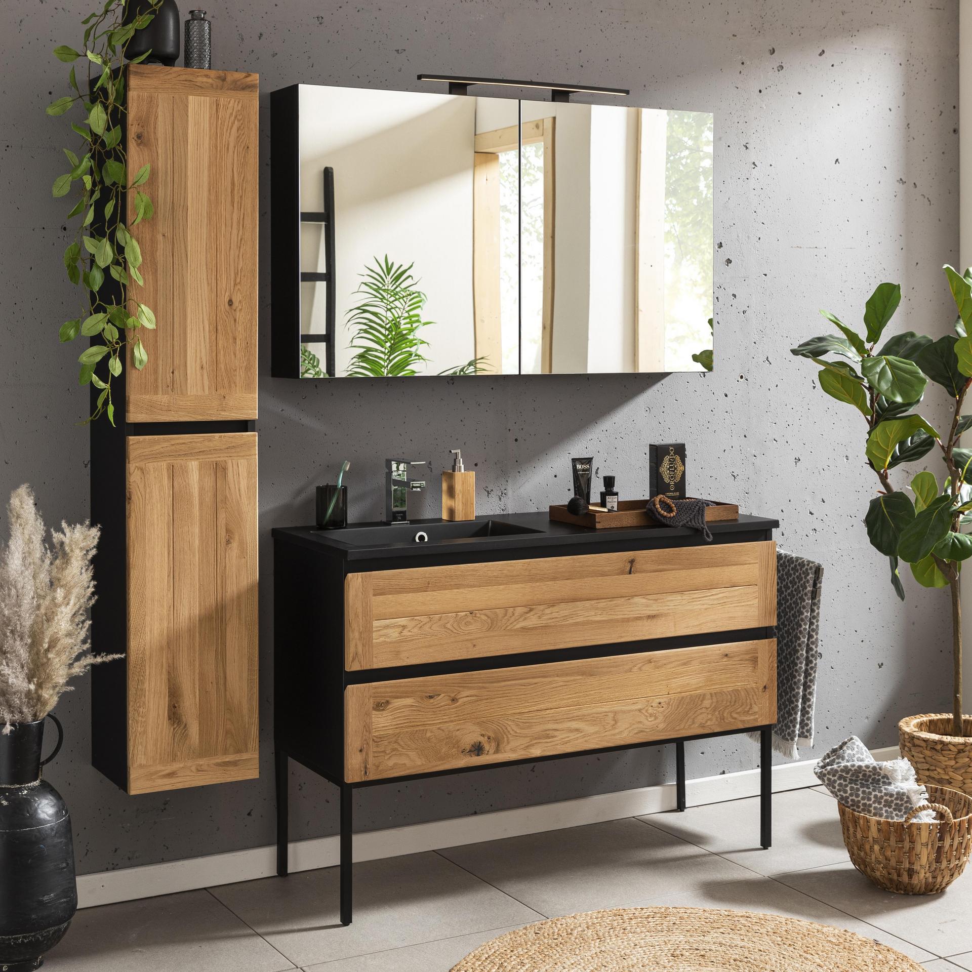 Badmöbel-Set Purio-P Eichefarben mit Beleuchtung 50*160*210 Badmöbel-Set Purio-P Eichefarben mit Beleuchtung 50*160*210