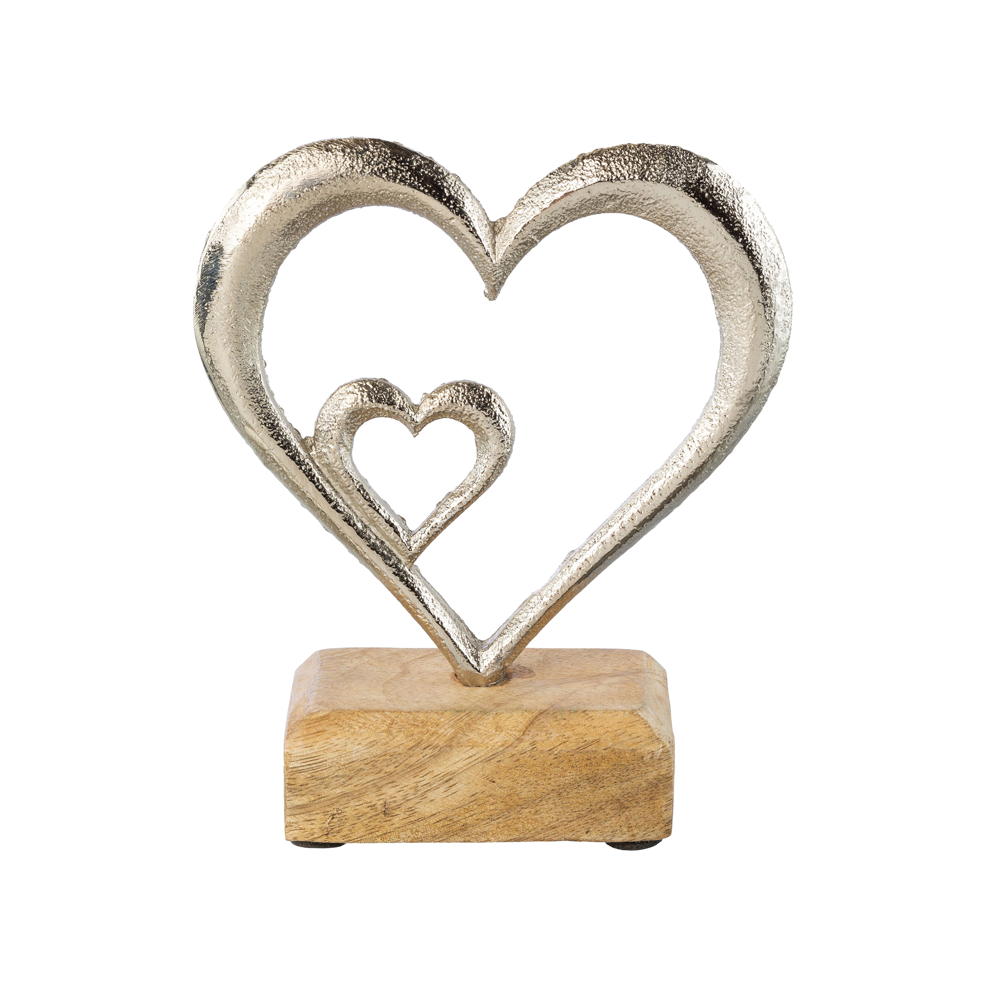 Dekofigur Herz Silber