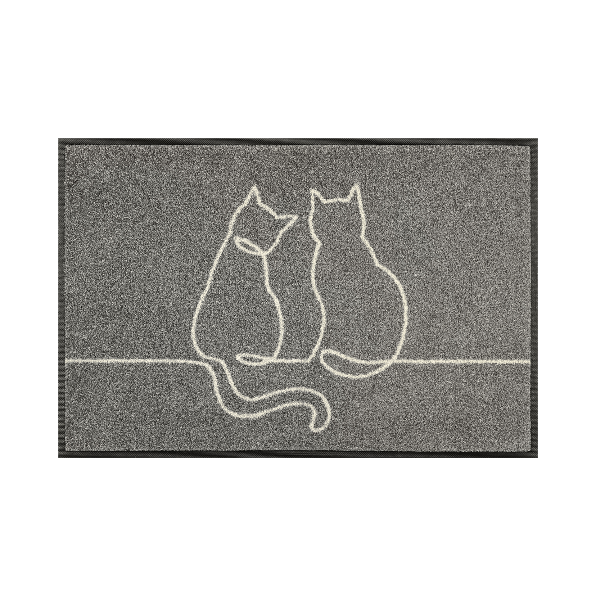 Fußmatte Lovetails 50x75 Weiß Grau