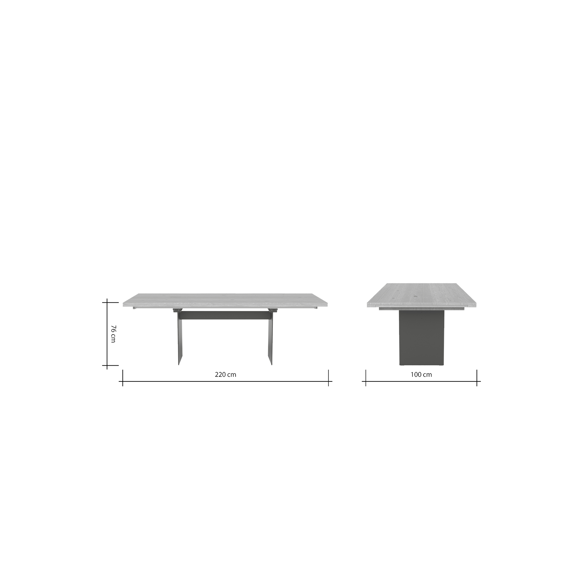 Contur Esstisch mit Auszug 3100 Eichefarben 220*100*76 Contur Esstisch mit Auszug 3100 Eichefarben 220*100*76