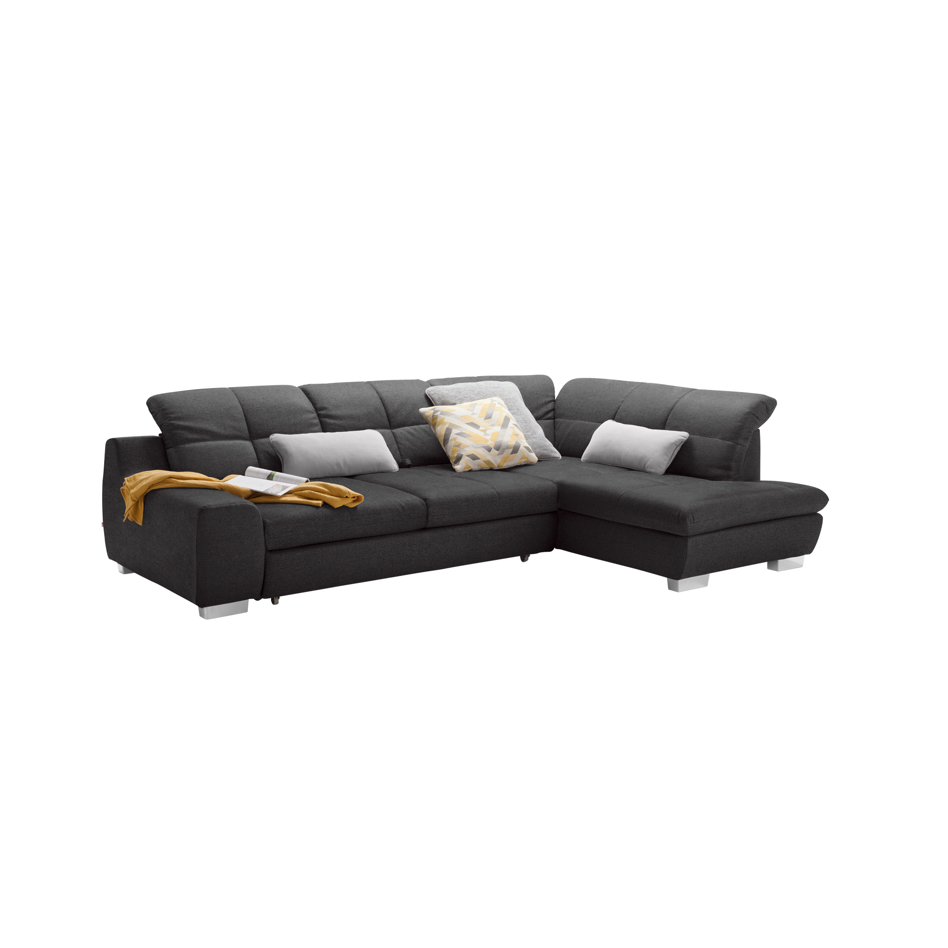 set one by Musterring Ecksofa SO 1200 Schwarz