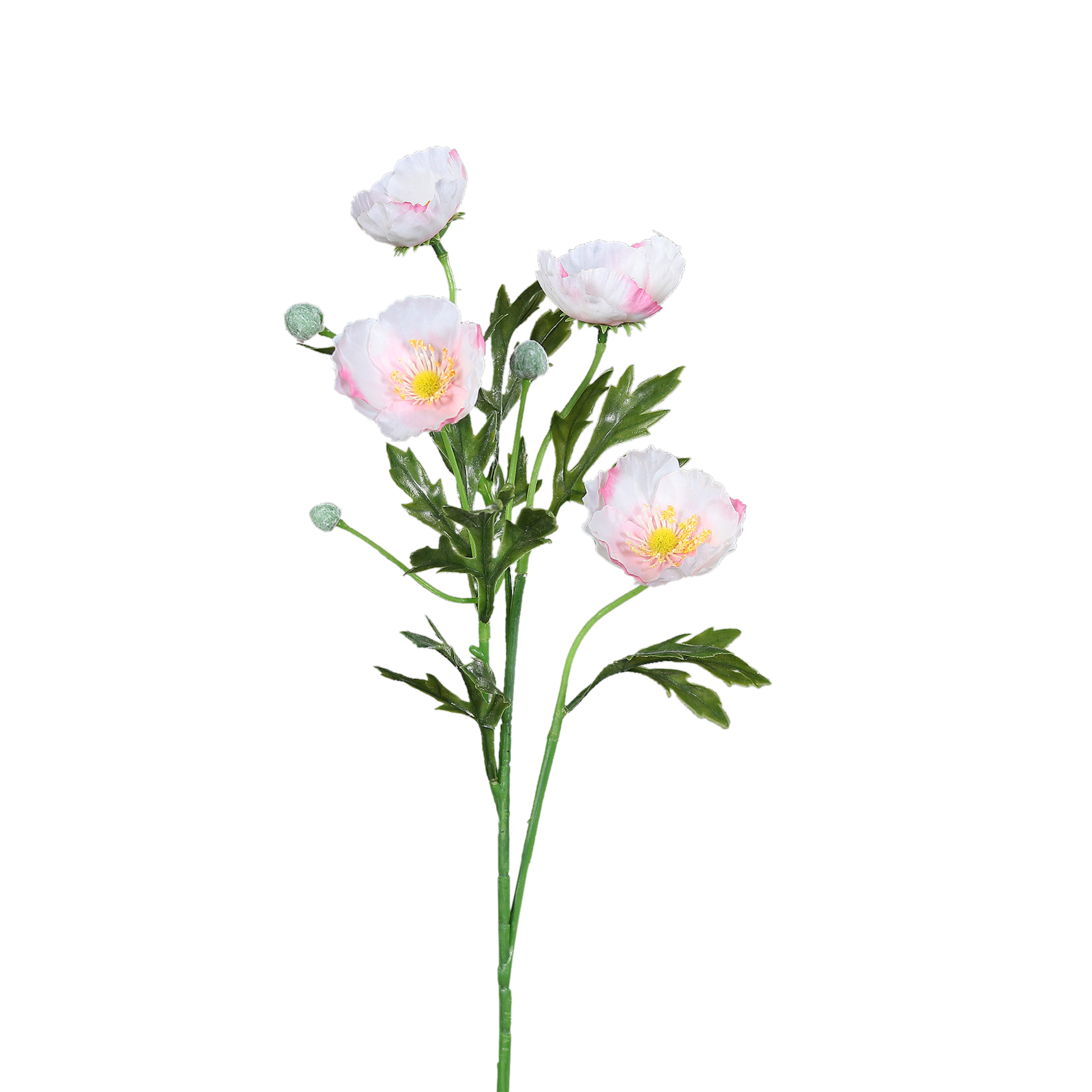 Kunstblume Mohn White-Rosee