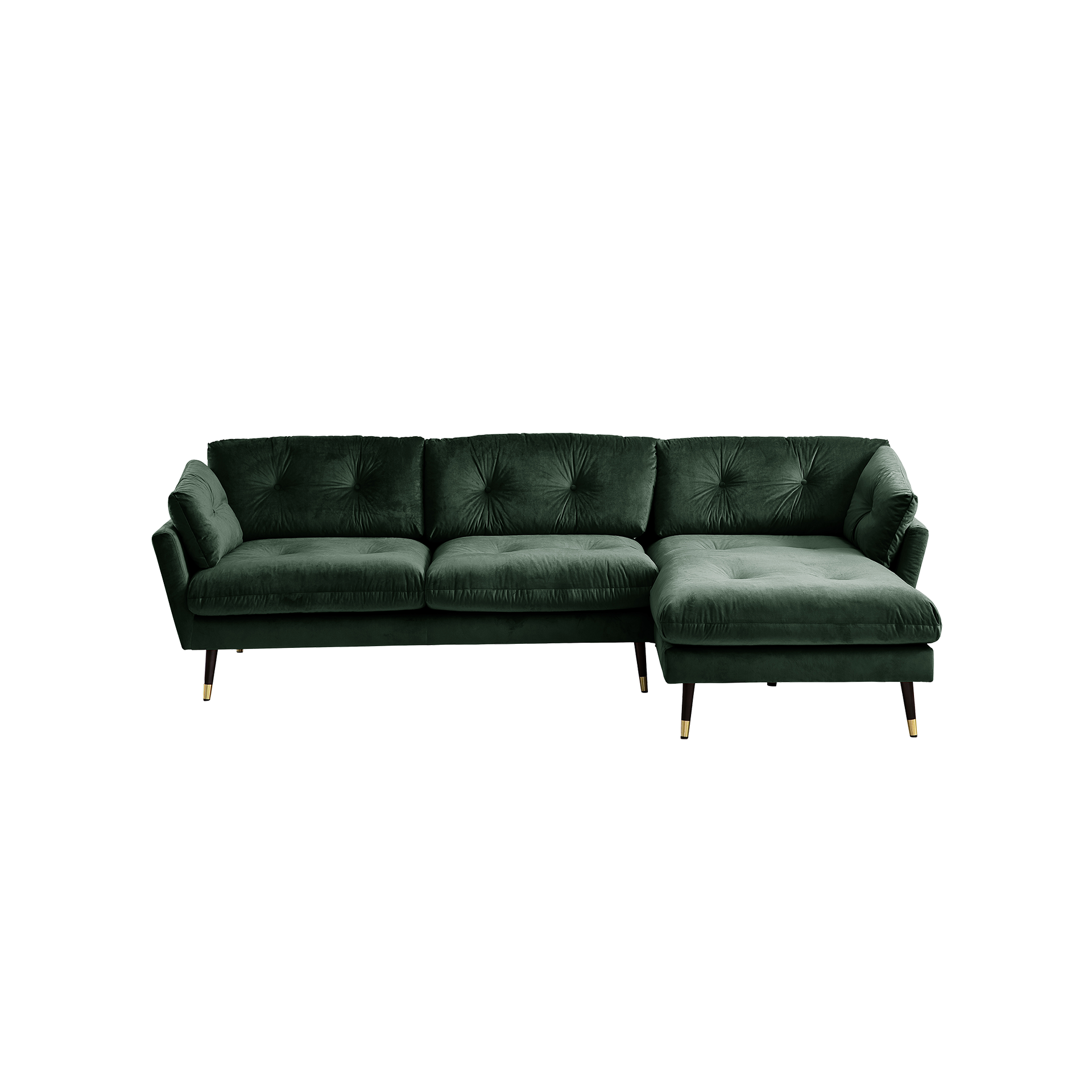 Ecksofa Jamaica Grün Ottomane rechts Ecksofa Jamaica Grün Ottomane rechts