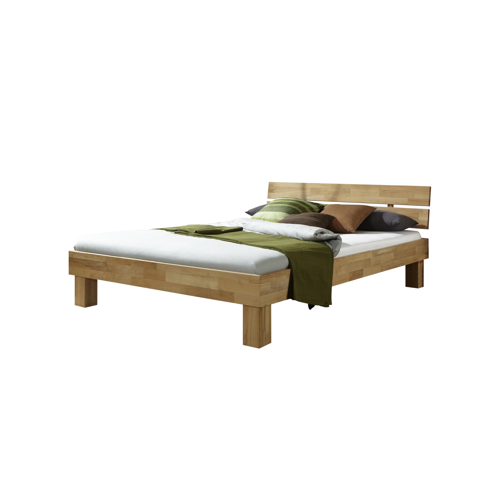 Bett Evelyn Kernbuche massiv 90x200 cm