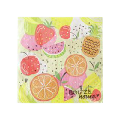 Serviette Fruity Gelb-Bunt Serviette Fruity Gelb-Bunt