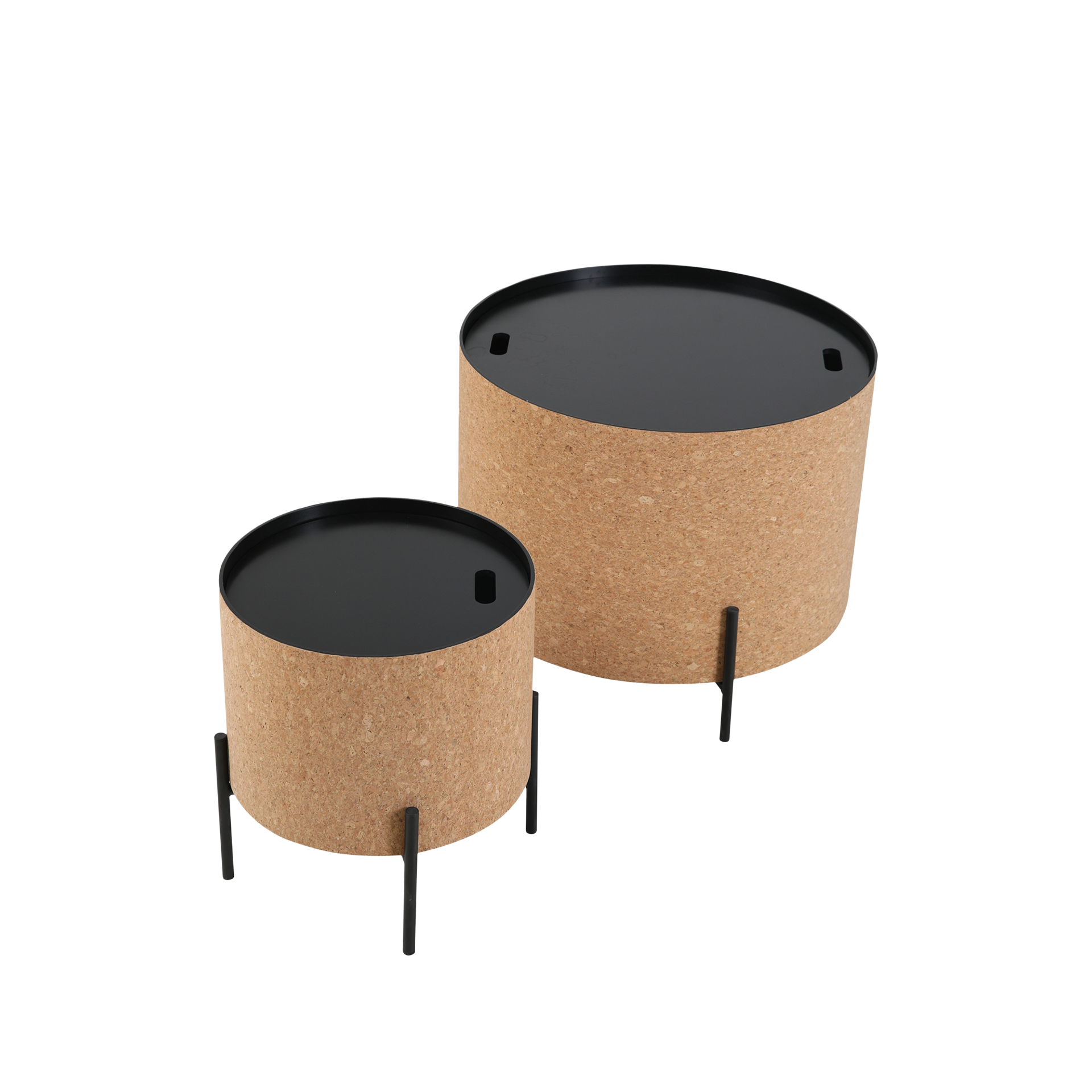 Couchtisch Cork 2-teilig Braun 63*63*48.5