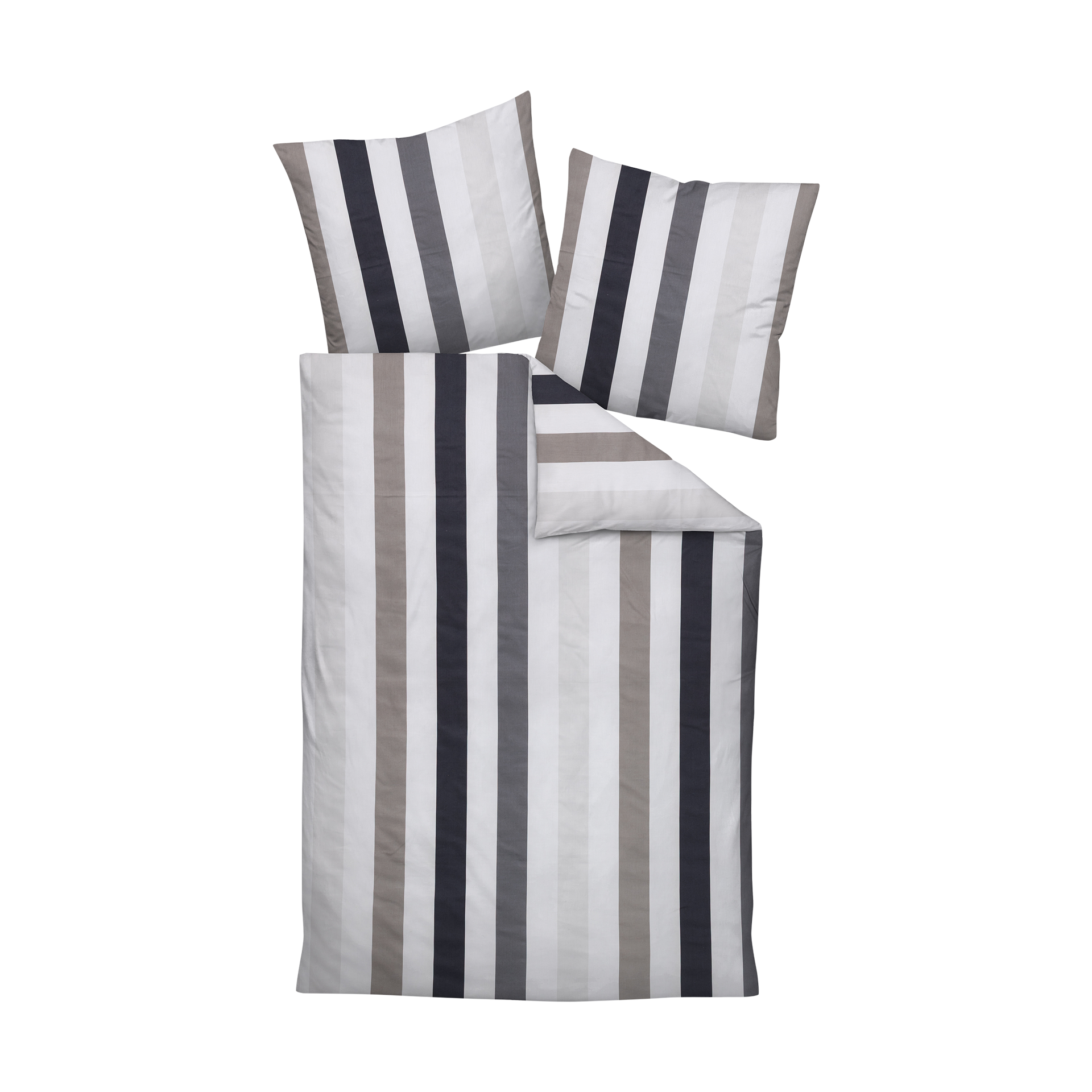 Satin Bettwäsche J. D. Grau 155x220cm