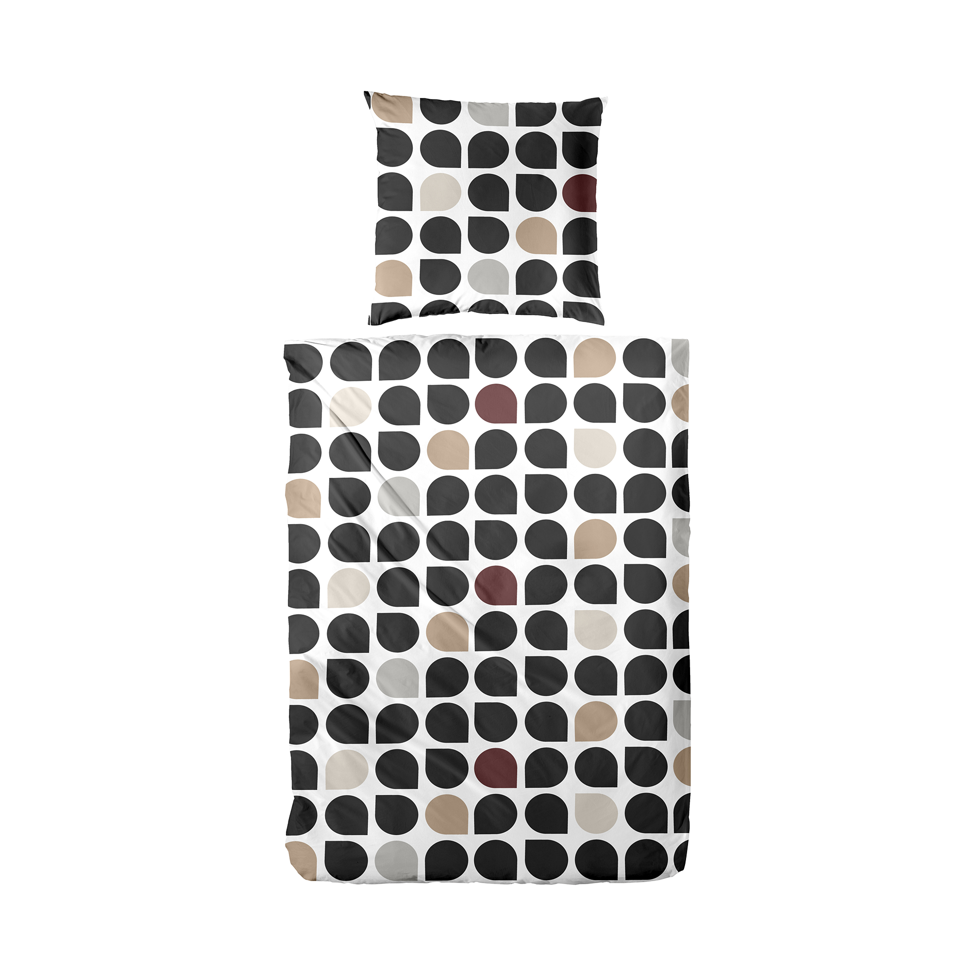 Satin Bettwäsche Hofmeister Home Schwarz, Grau 135x200cm