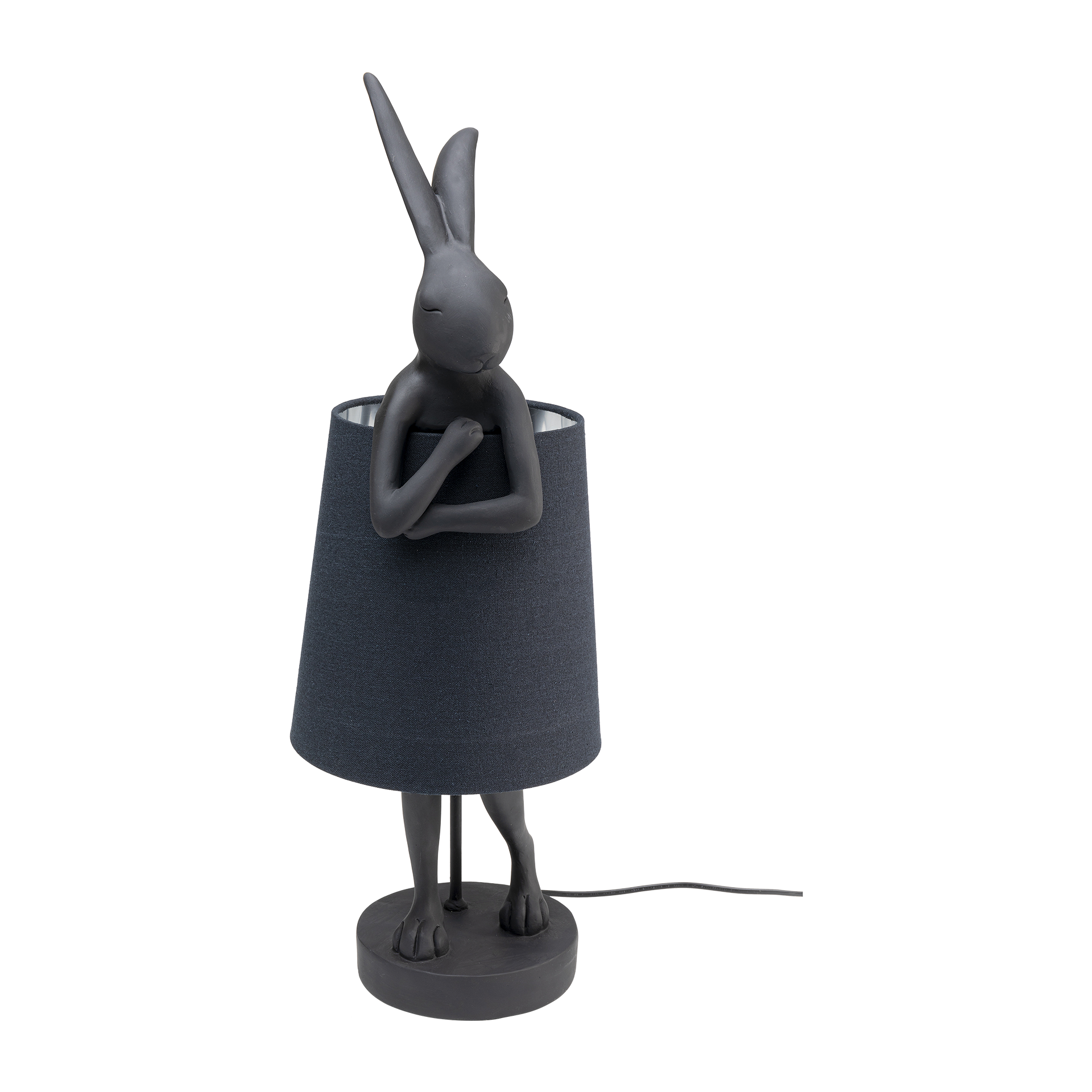Kare Tischleuchte Animal Rabbit Korpus Schwarz Grau 68.2 cm