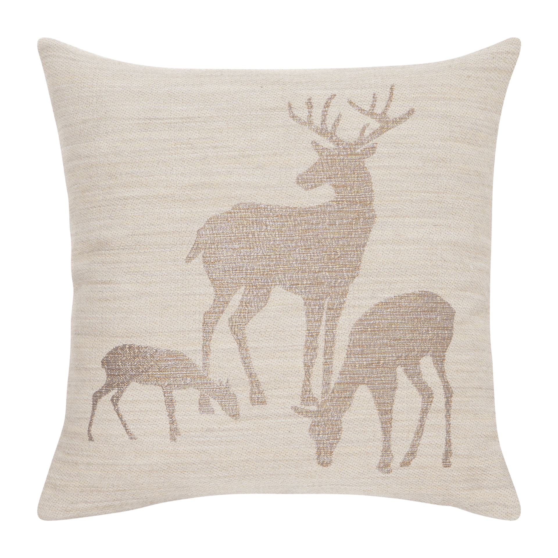 Kissenhülle Deer Family Beige Copper 45x45cm Kissenhülle Deer Family Beige Copper 45x45cm