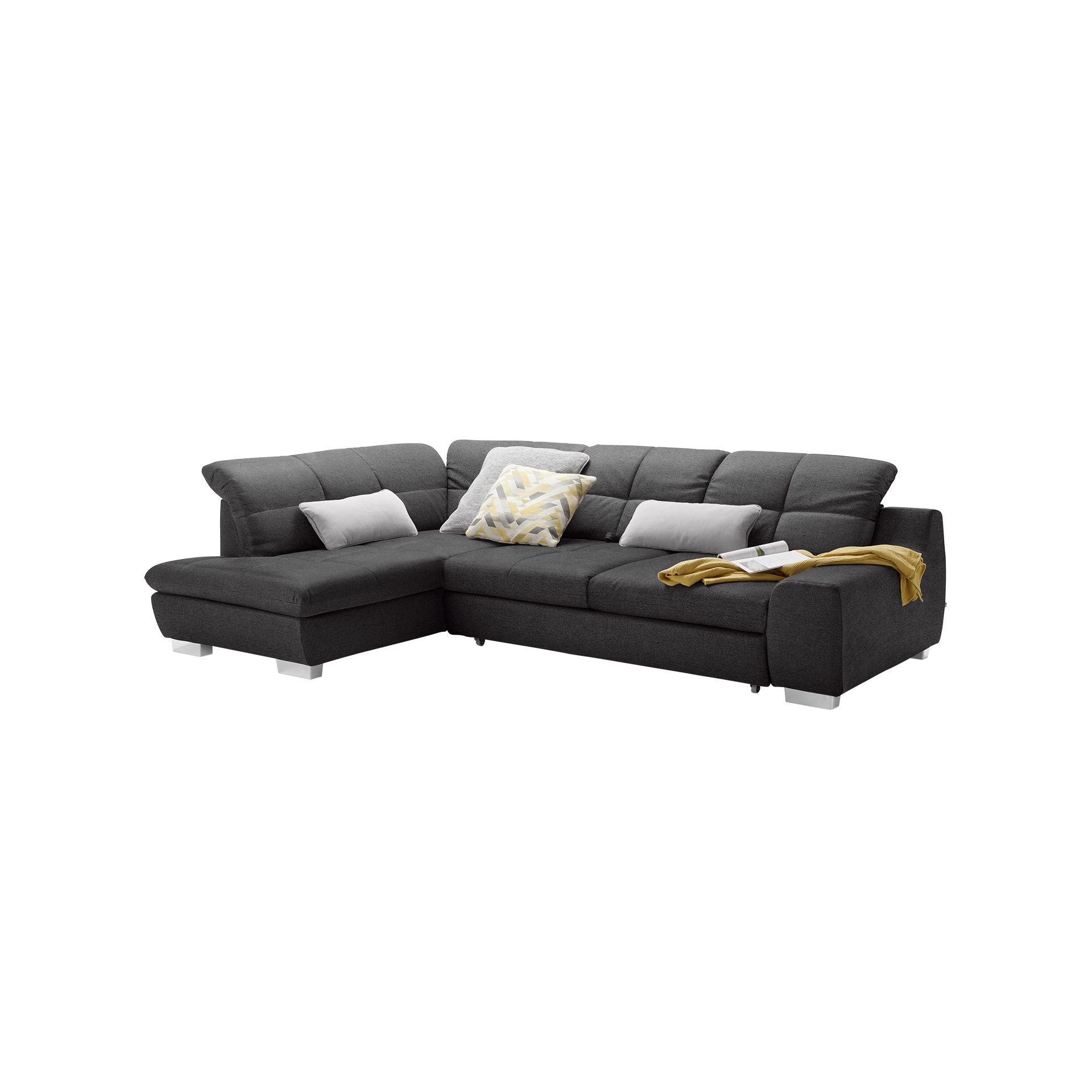 set one by Musterring Ecksofa SO 1200 Schwarz