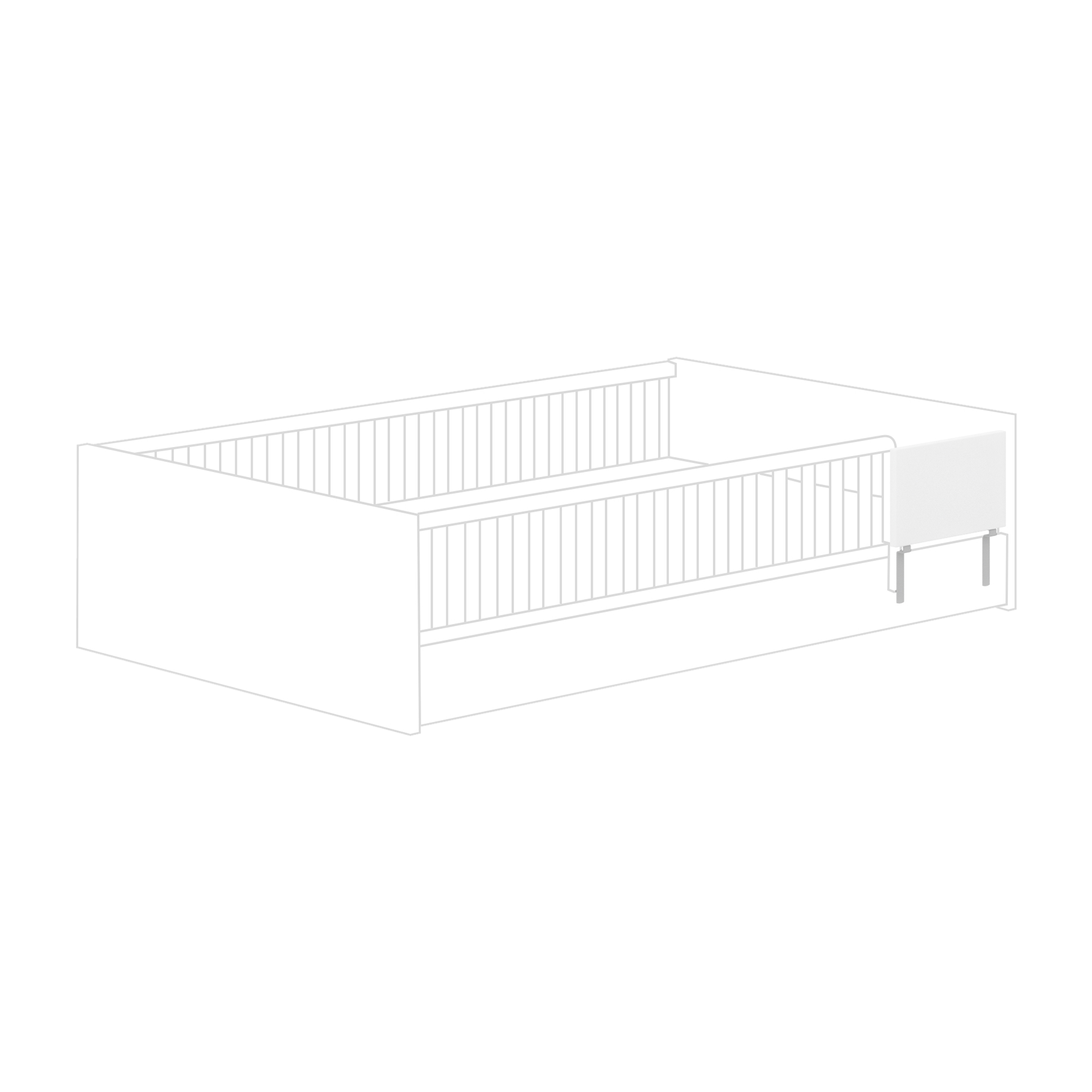 Paidi Bettschutzgitter Little Flo Gestell Kreideweiß Paidi Bettschutzgitter Little Flo Gestell Kreideweiß