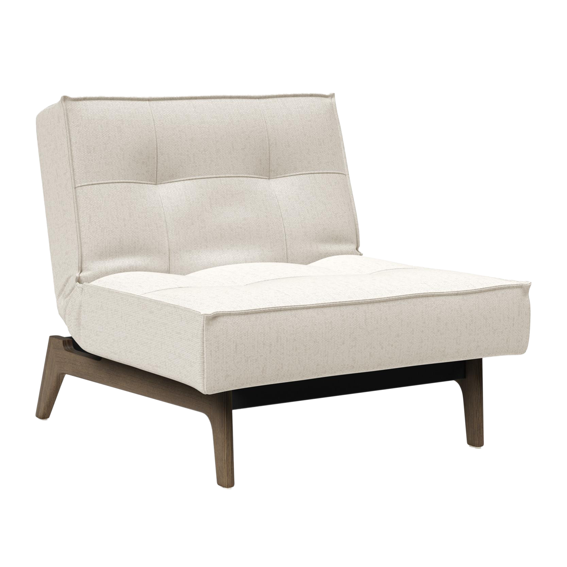 INNOVATION LIVING Sessel Splitback Eik Bezug Off White Gestell Mattschwarz Eichefarben INNOVATION LIVING Sessel Splitback Eik Bezug Off White Gestell Mattschwarz Eichefarben