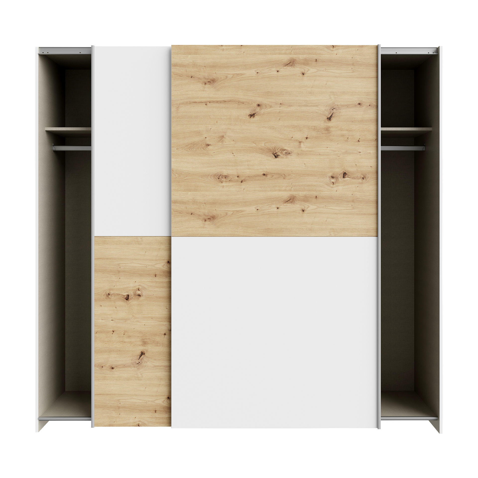 Schwebetürenschrank Chess Weiß 61.2*200.1*190.5 Schwebetürenschrank Chess Weiß 61.2*200.1*190.5