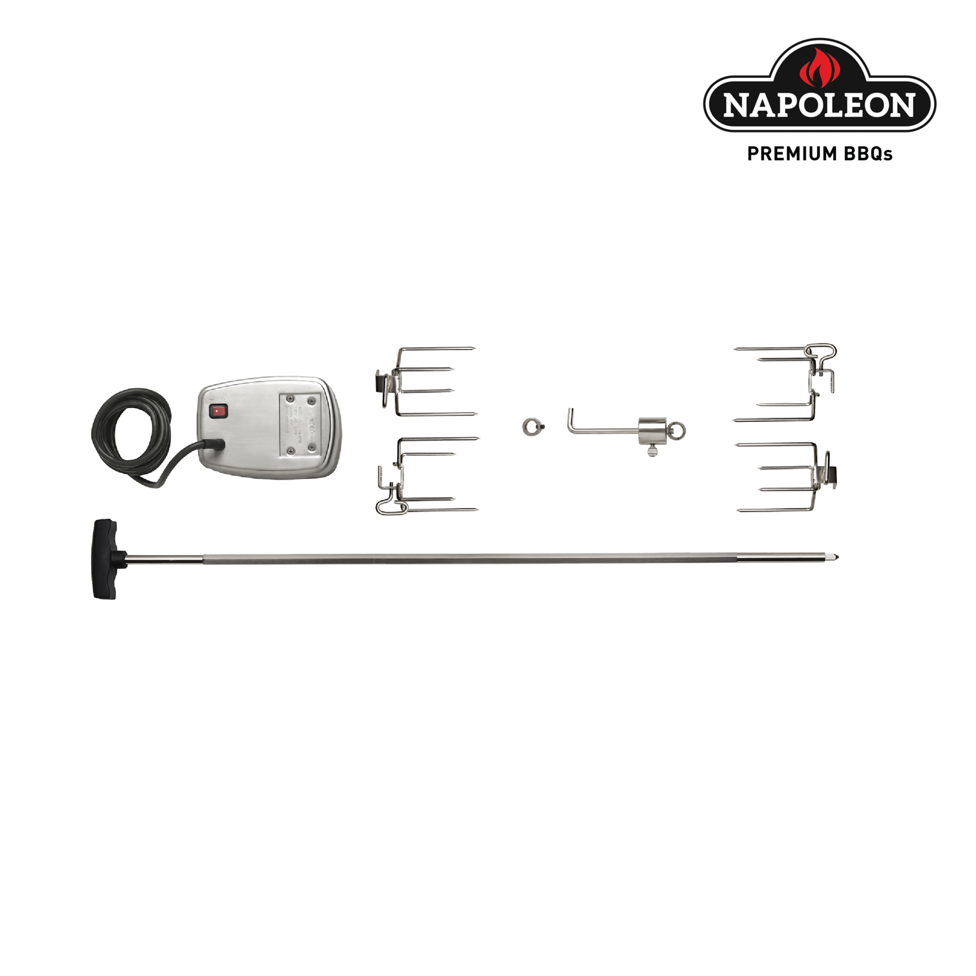 Napoleon Drehspieß-Set Drehspieß 69232 Silber
