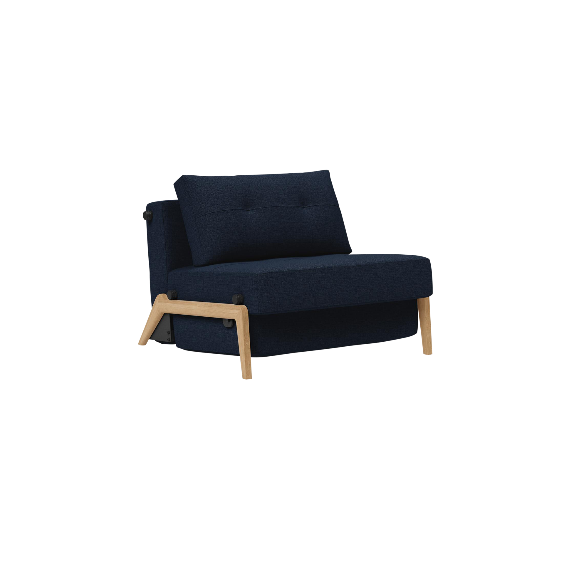 INNOVATION LIVING Schlafsessel Cubed Bezug Blau Gestell Eiche