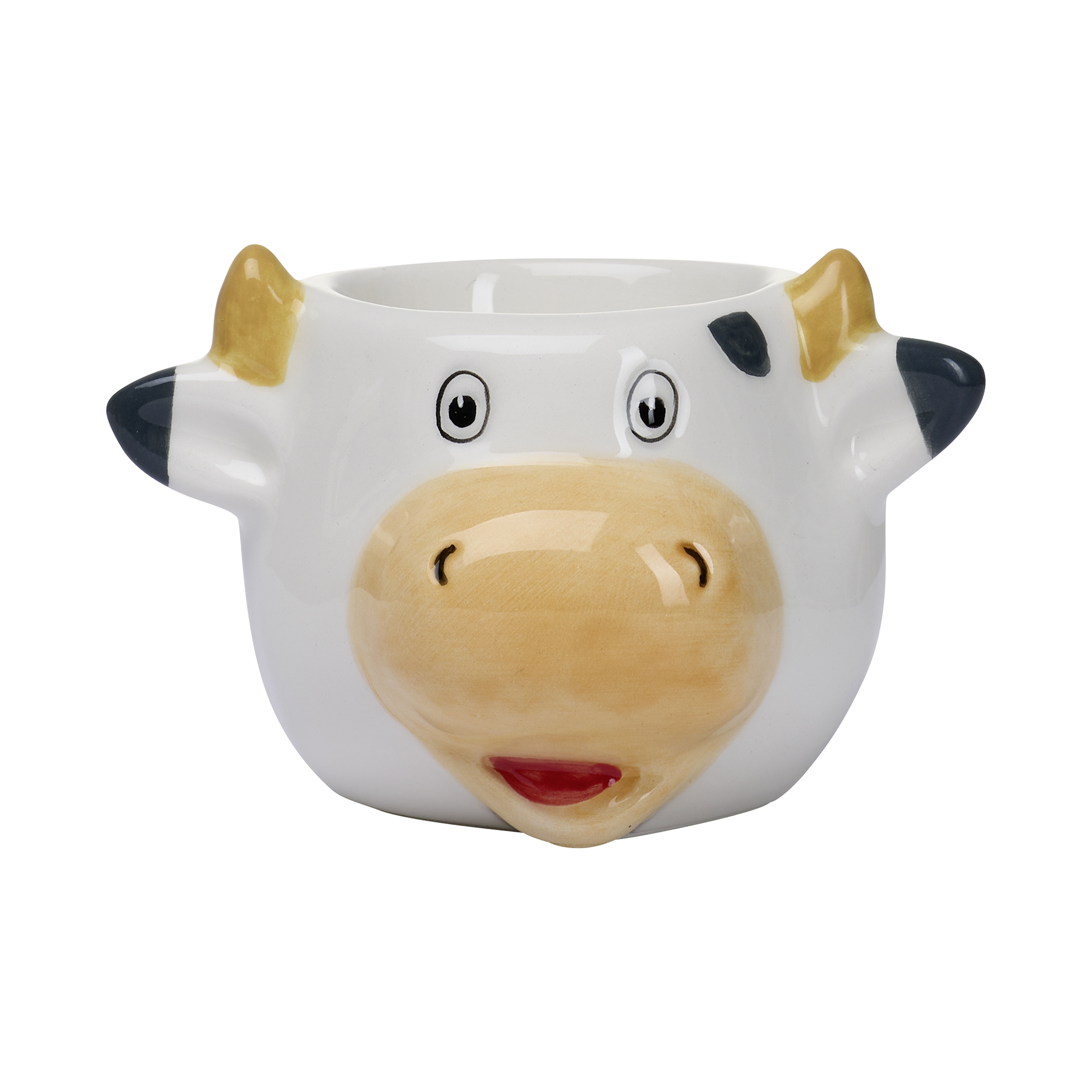 Eierbecher Tiere Weiß-Schwarz-Beige