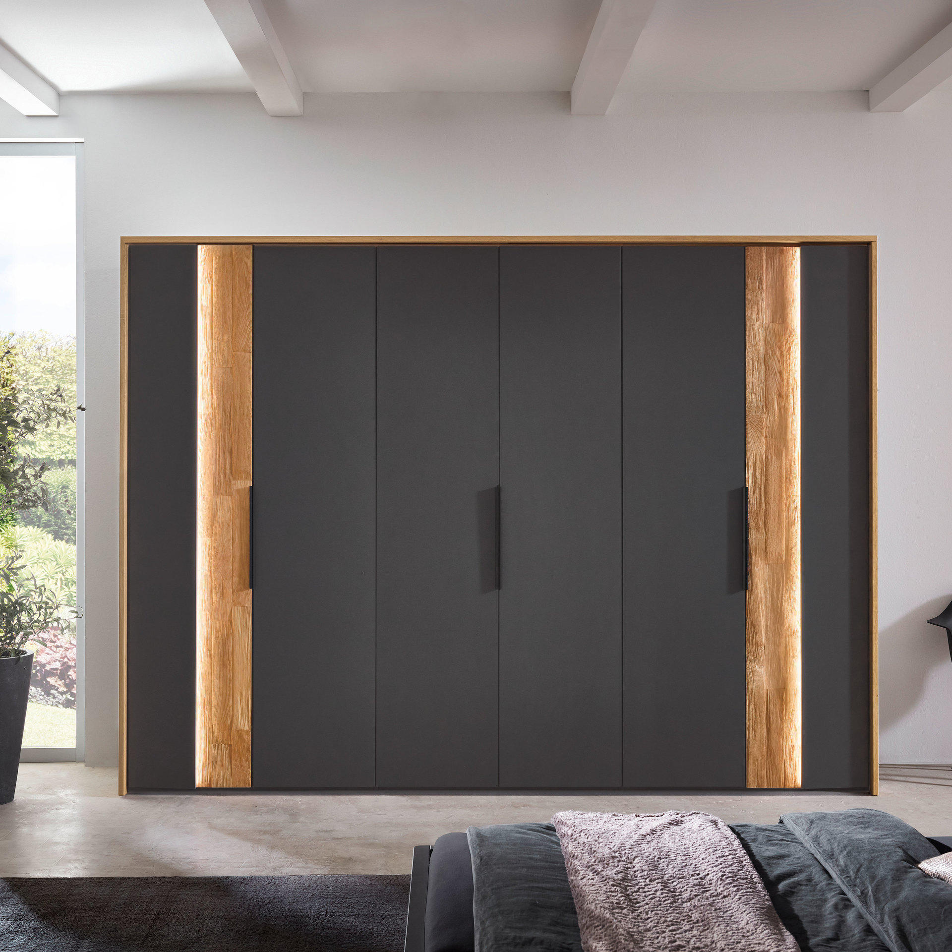 Drehtürenschrank Trentino 6-türig Anthrazit 62*301.9*223.3 Drehtürenschrank Trentino 6-türig Anthrazit 62*301.9*223.3