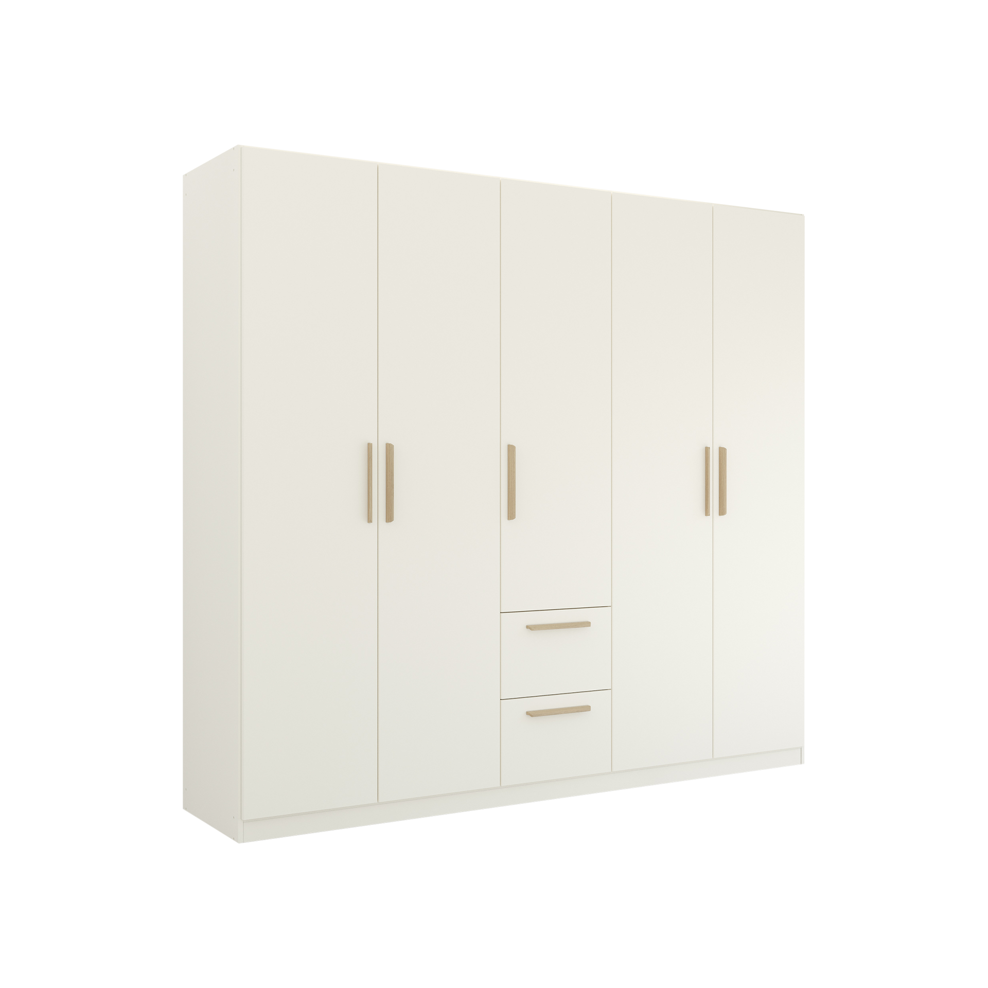 Drehtürenschrank Skandi 5-türig Weiß 54*226*210 Drehtürenschrank Skandi 5-türig Weiß 54*226*210