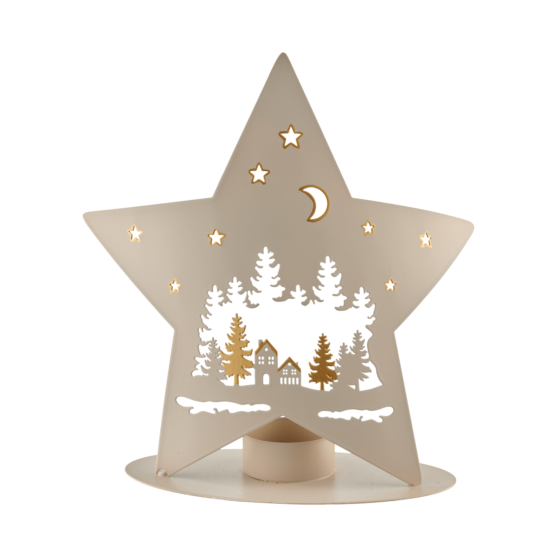 Dekoaufsteller Landschaftsmotiv Beige